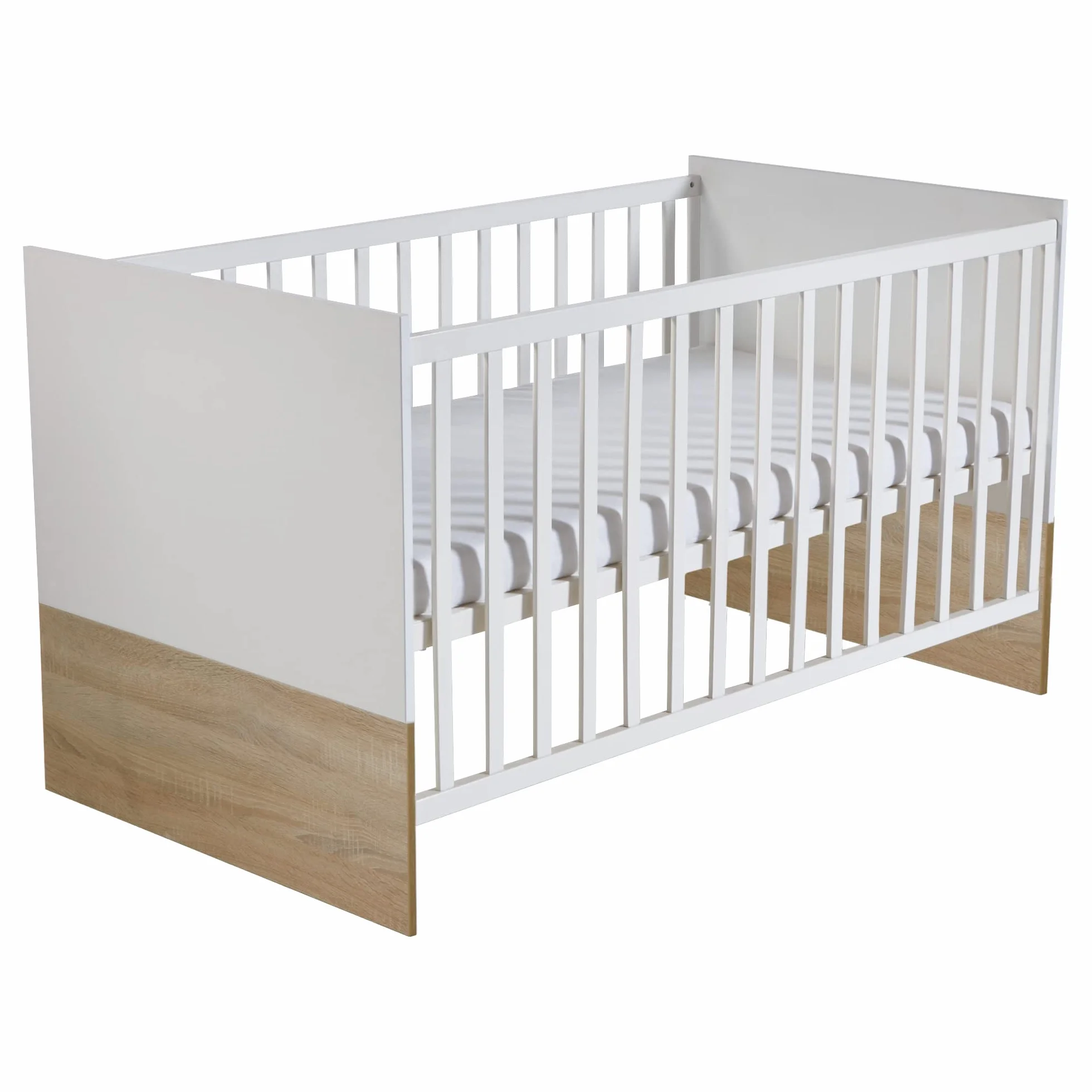 roba Chambre Bébé Duo Gabriella Lit Évolutif 70 x 140 cm Commode à Langer Meubles Certifiés EPH Blanc Décor Bois