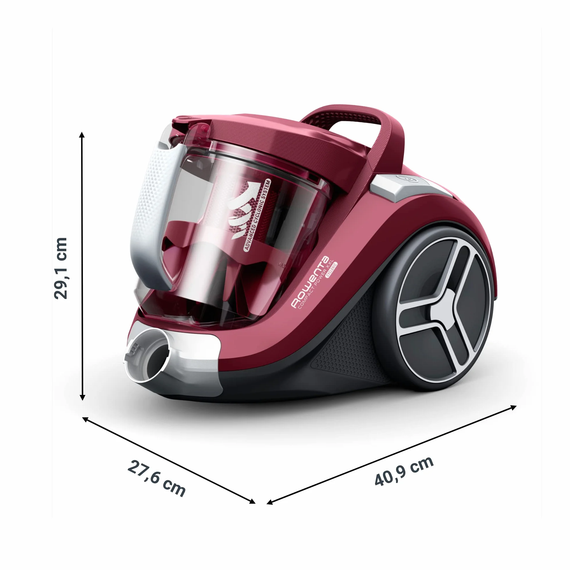Rowenta Compact Power XXL Aspirateur sans sac 900 W 2,5 L RO4B23EA Bordeaux