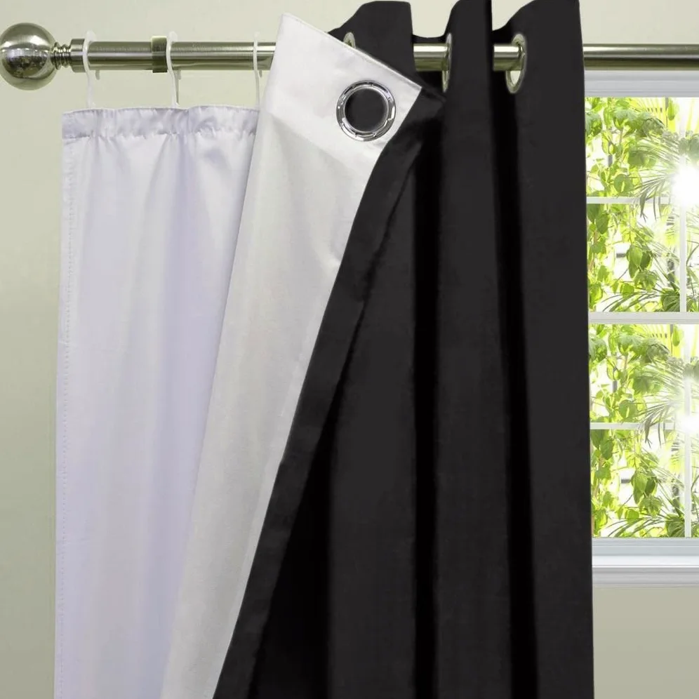 Doublure occultante pour rideaux à œillets - Isolation thermique - 3 couches - Comprend 24 crochets - 167,6 x 228,6 cm