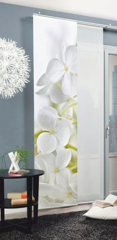 Home Fashion 87353-701 Panneau Japonais Polyester H:245 x W: 60 cm - BLANC
