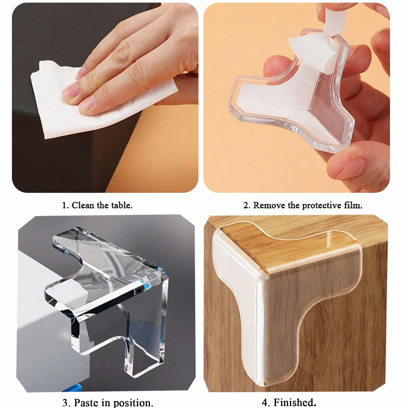 Meekye Lot de 20 protections d'angles pour bébé, souples autocollantes pour meubles