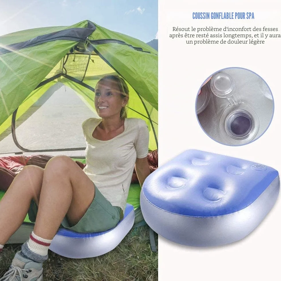 LATERN 2Pcs Siège D'appoint Gonflable pour Spas avec 4 Ventouses (47 x 37cm)