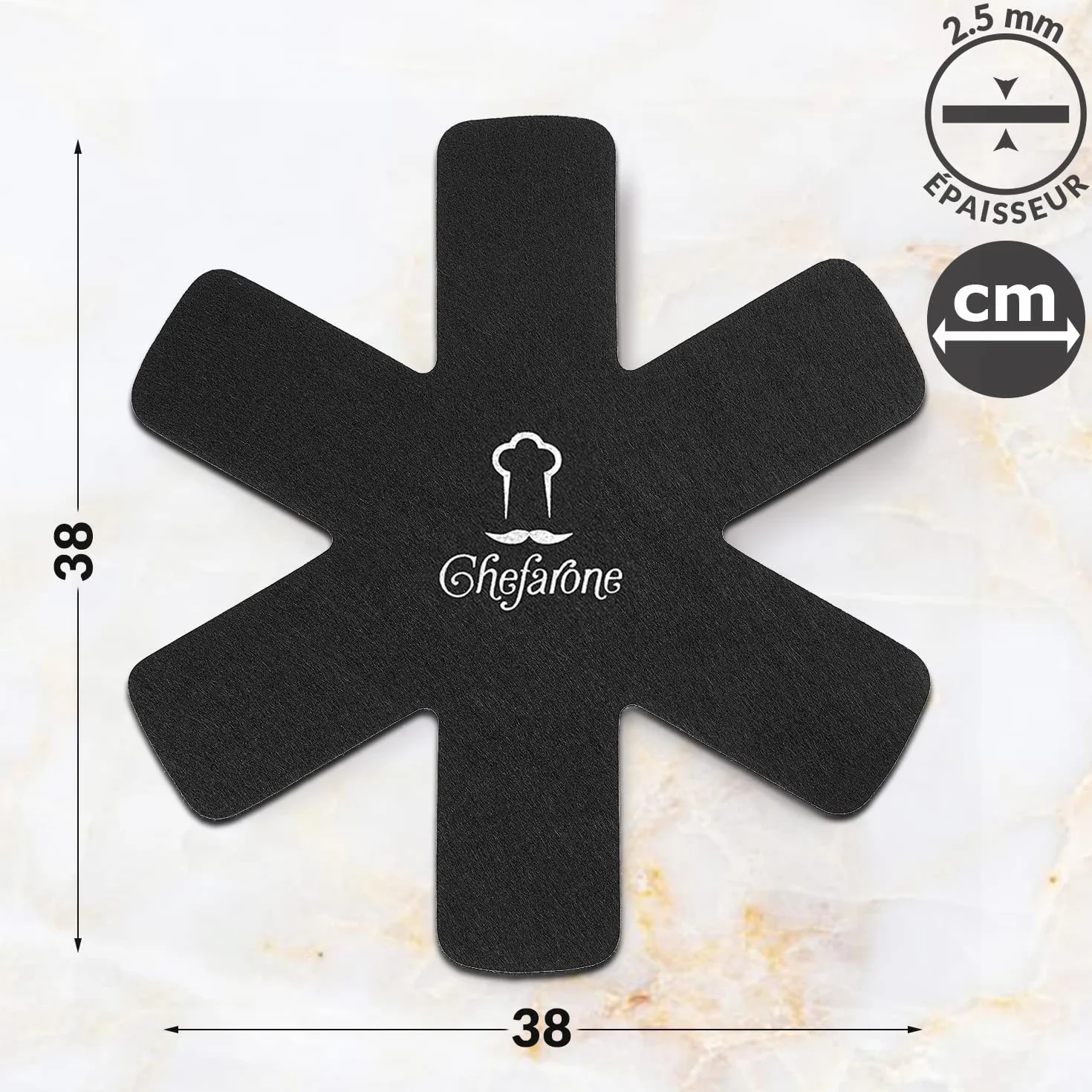 Cherafone Protège poêles séparateur de casseroles Lot de 5 antiadhésives