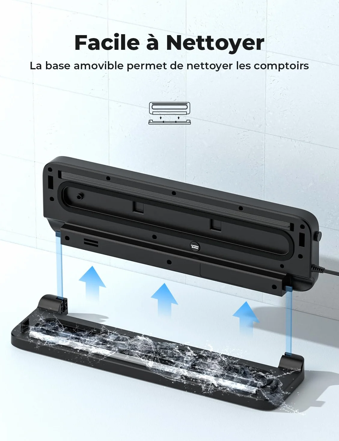 Machine Sous Vide Alimentaire 5 en 1, Appareil Sous Vide avec Mode Sec et Humide, 10 Sacs Inclus, Noir