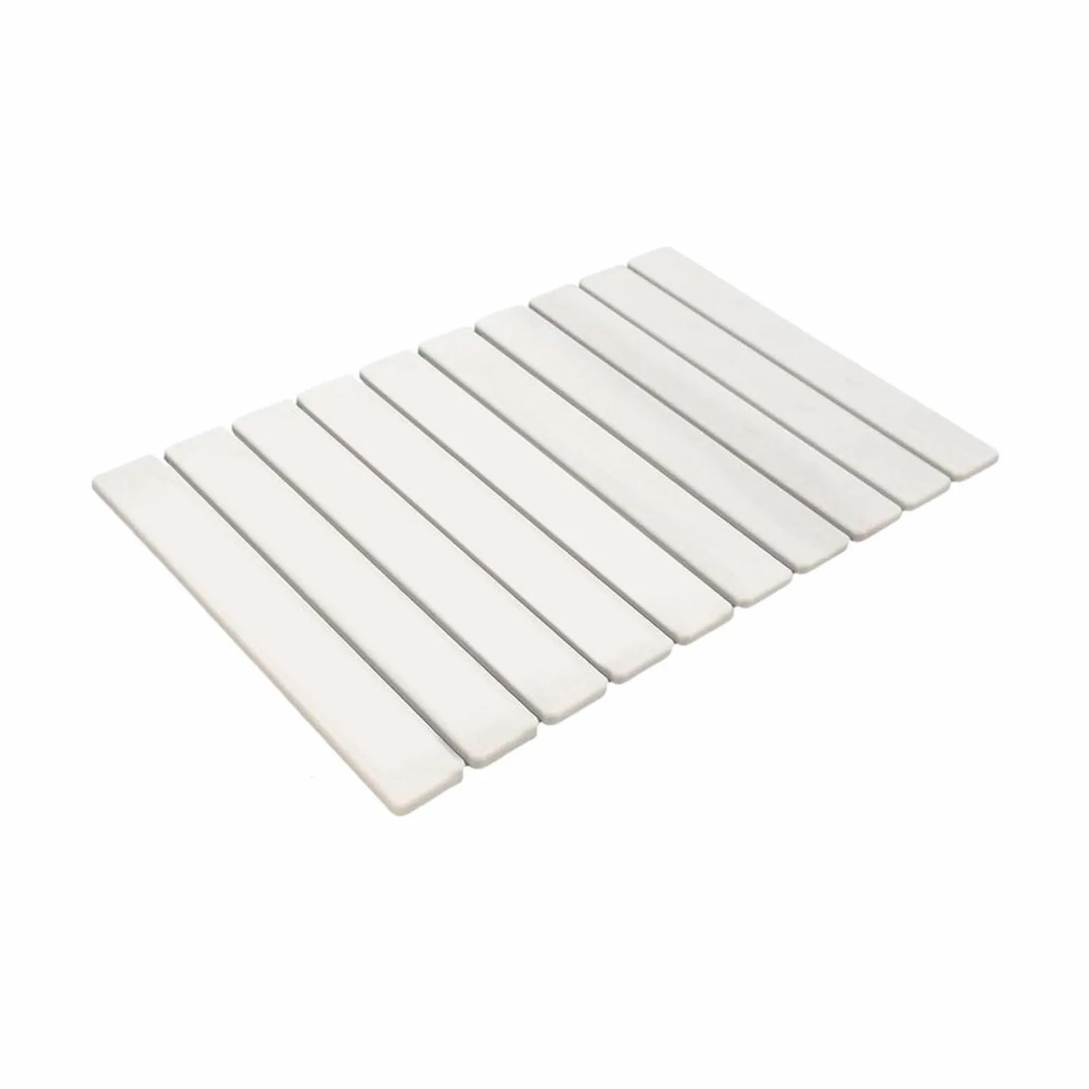 1 Tapis égouttoir à Vaisselle en Pierre absorbante, Pliable et rectangulaire pour Cuisine(White)