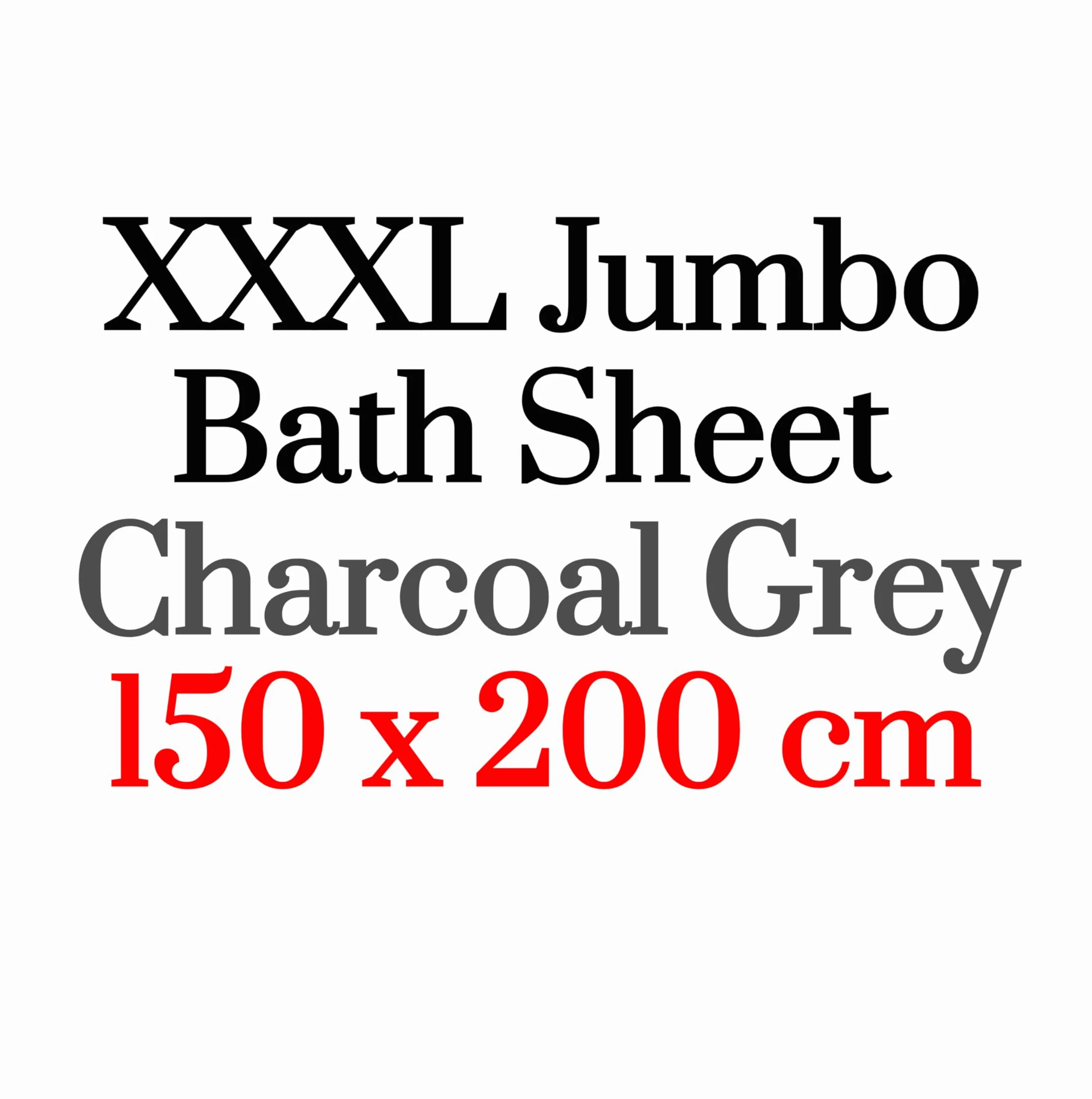 Draps de bain extra larges (150 x 200 cm - 600 g/m²) - 100 % coton riche - XXXL - Très absorbantes - Pour plage et plage (gris anthracite)