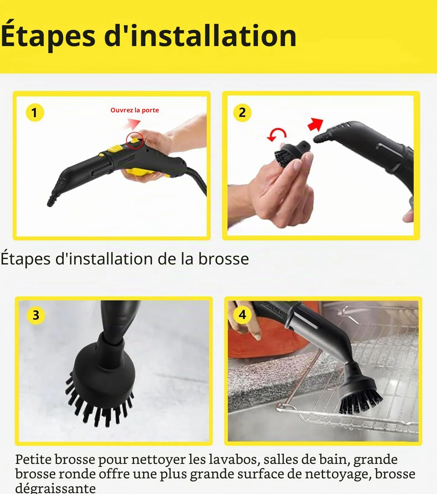 Karcher SC1 SC3 SC5 SC4 SC2 accessoires nettoyeur vapeur lot 14 pièces