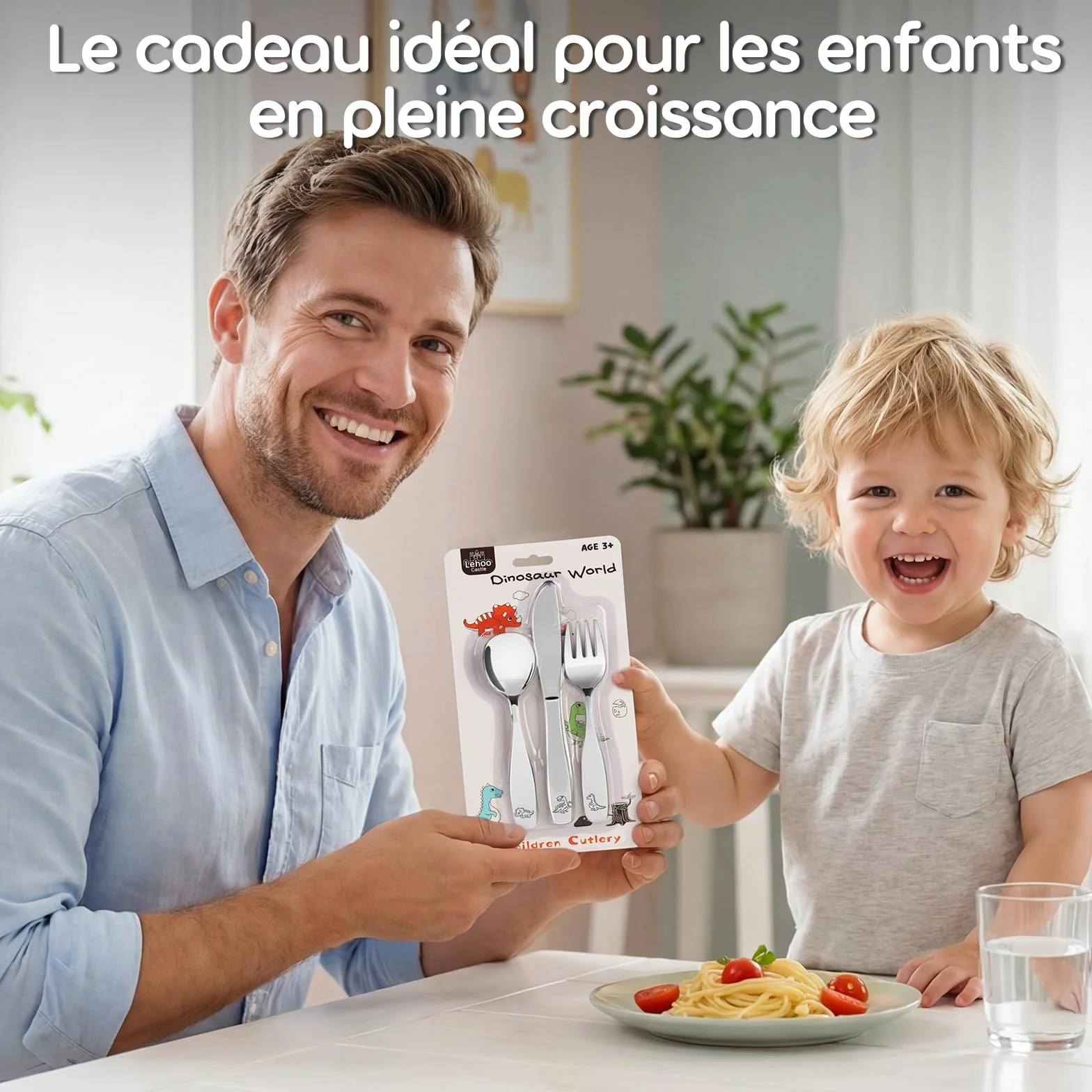 Lehoo Castle Couvert Enfant Inox 6 PCS Set Bebe 3+ Ans