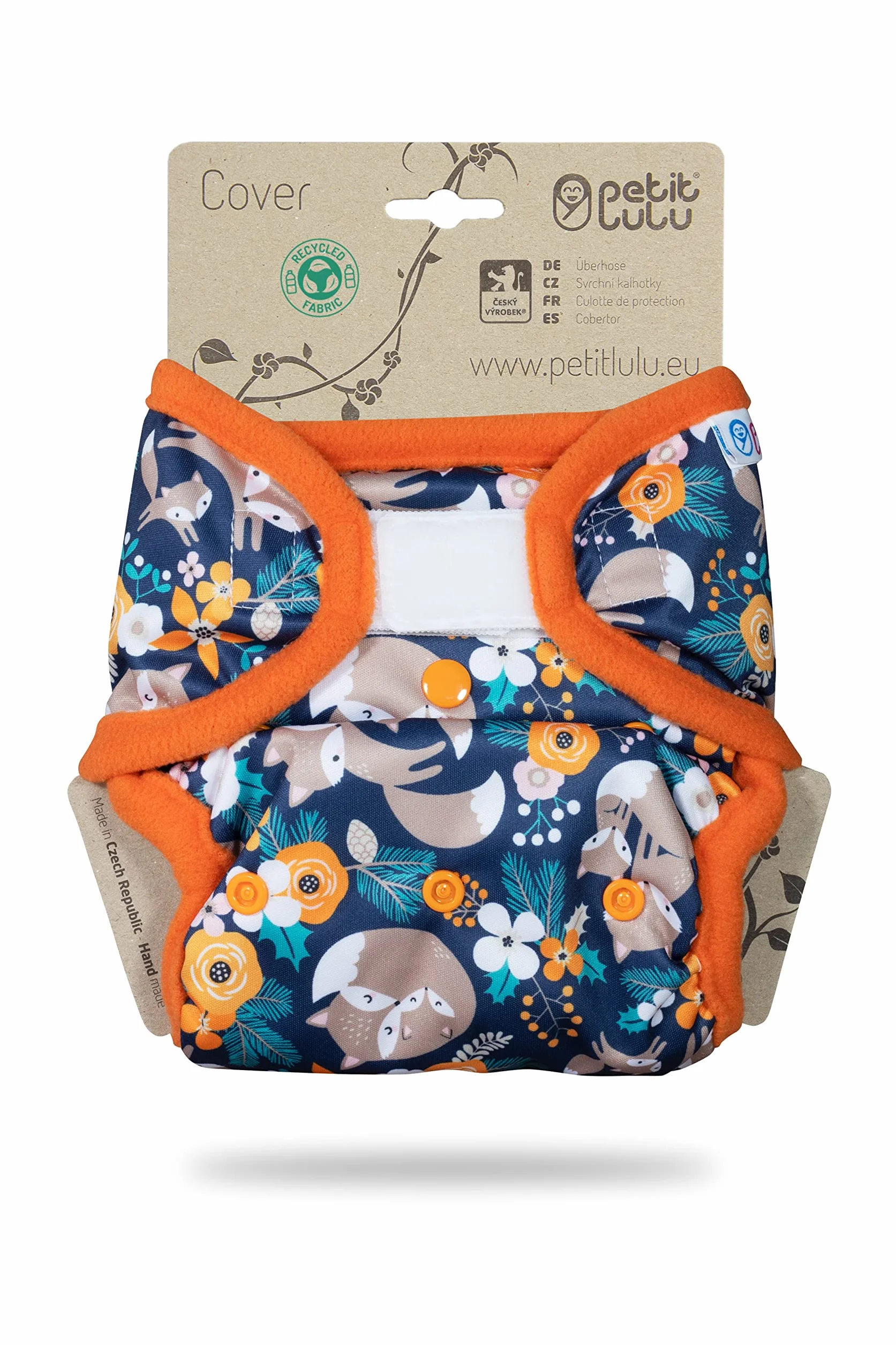 Petit Lulu Culotte PUL Taille 2 (5-16 kg) Fermeture Velcro Couches lavables imperméables en tissu Fabriquées dans l'UE Fox Family
