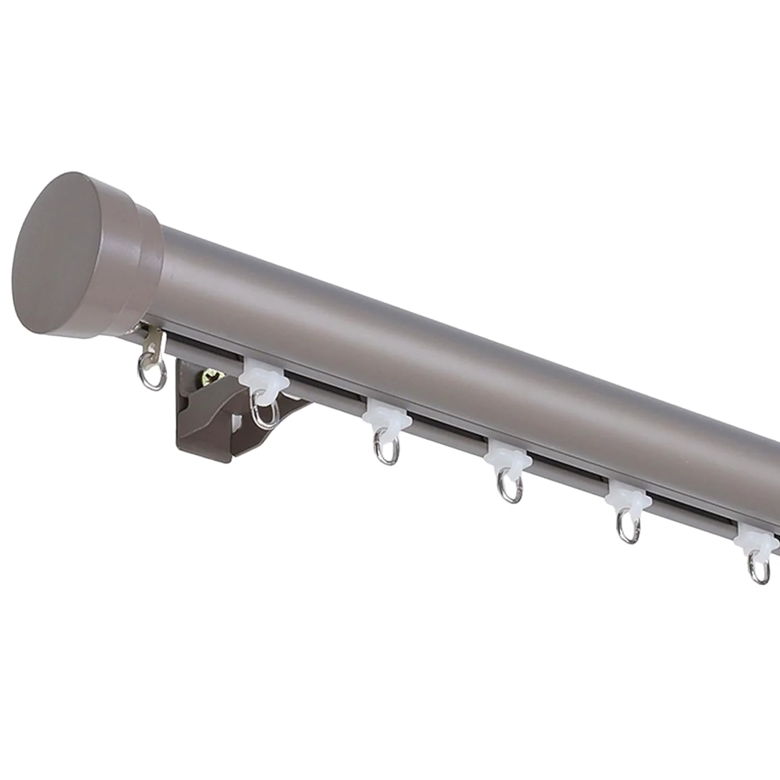 Tringles À Rideaux Robustes (1-6 M), Rail De Rideau Montage Mural Pour Chambre À Coucher, Salon, Terrasse, Cuisine, Rail Pour Rideaux Facile À Installer(Gray,1.6m(2 * 80cm))