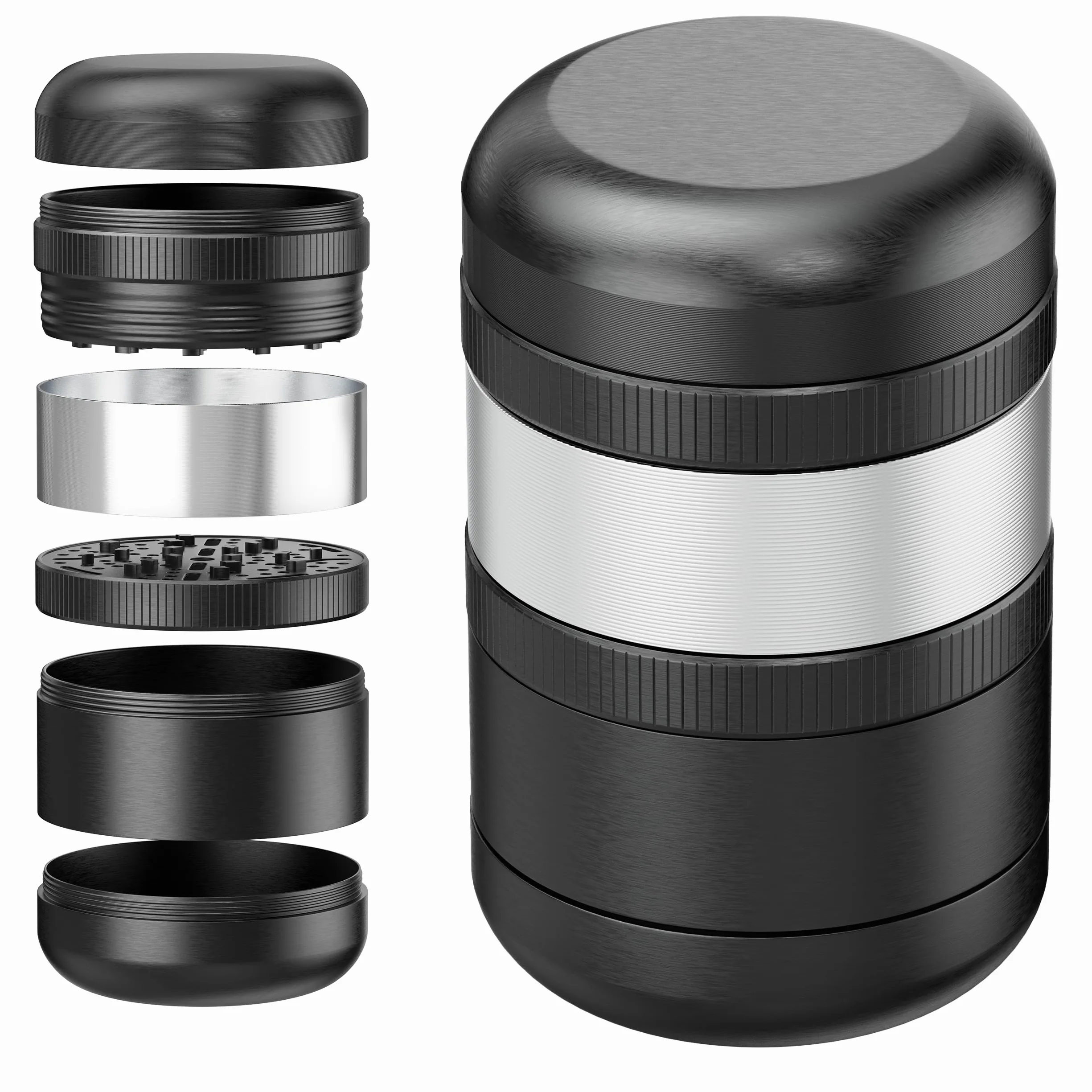 Viberium Grinder Metal Pro 60 mm 4 pièces Moulin à Herbes