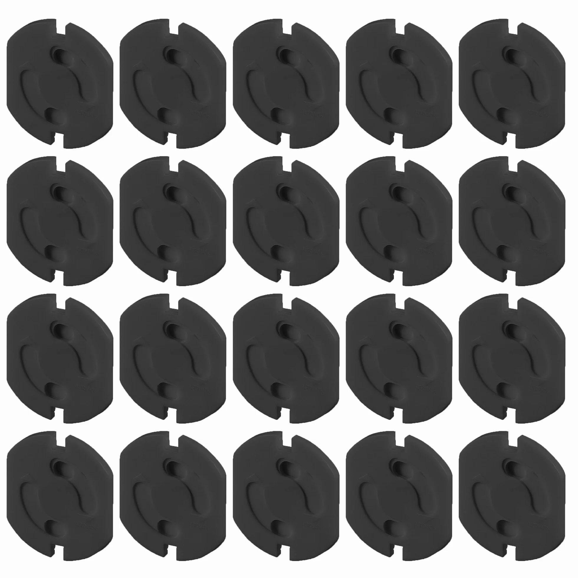 Offgridtec Lot de 20 cache-prises à mécanisme tournant Noir