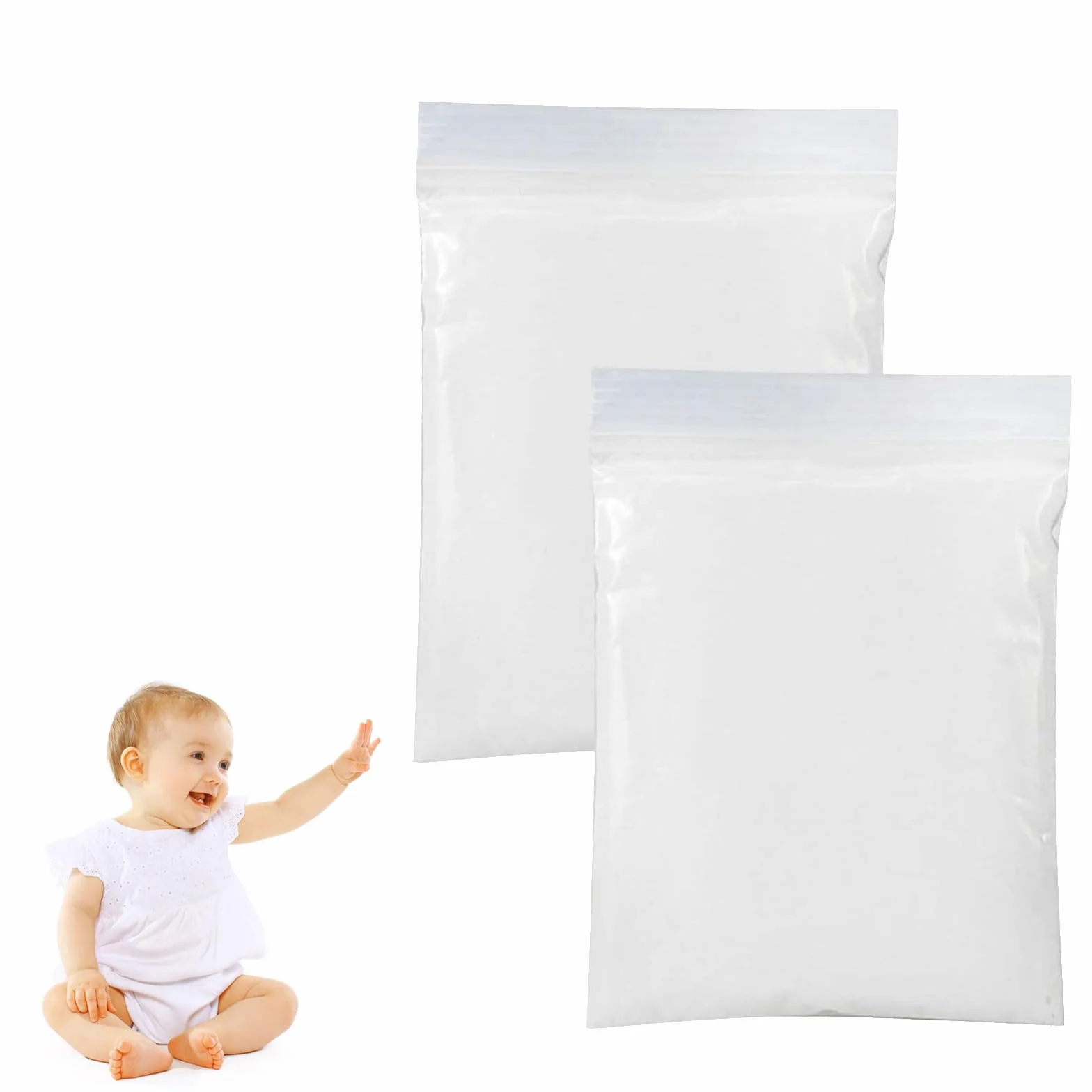 Kit d'Empreintes de Bébé Argile 3D pour Mains et Pieds, Argile Molle, Cadeau Naissance 2PC