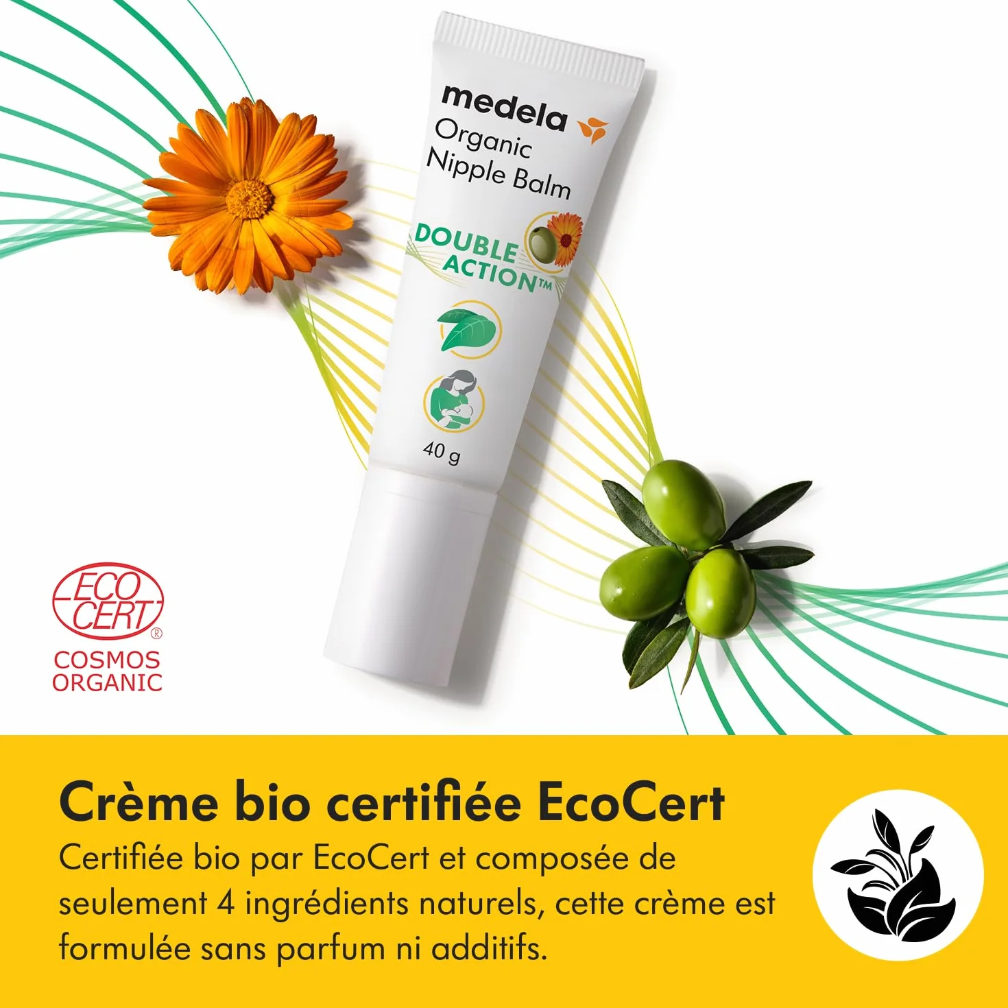 Medela Crème bio pour mamelons, soulage et nourrit, 40 g