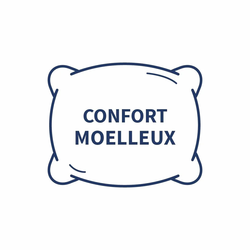 Bleu Calin Oreiller Enfant 40x60cm Moelleux Toucher Peau de pêche Rectangulaire