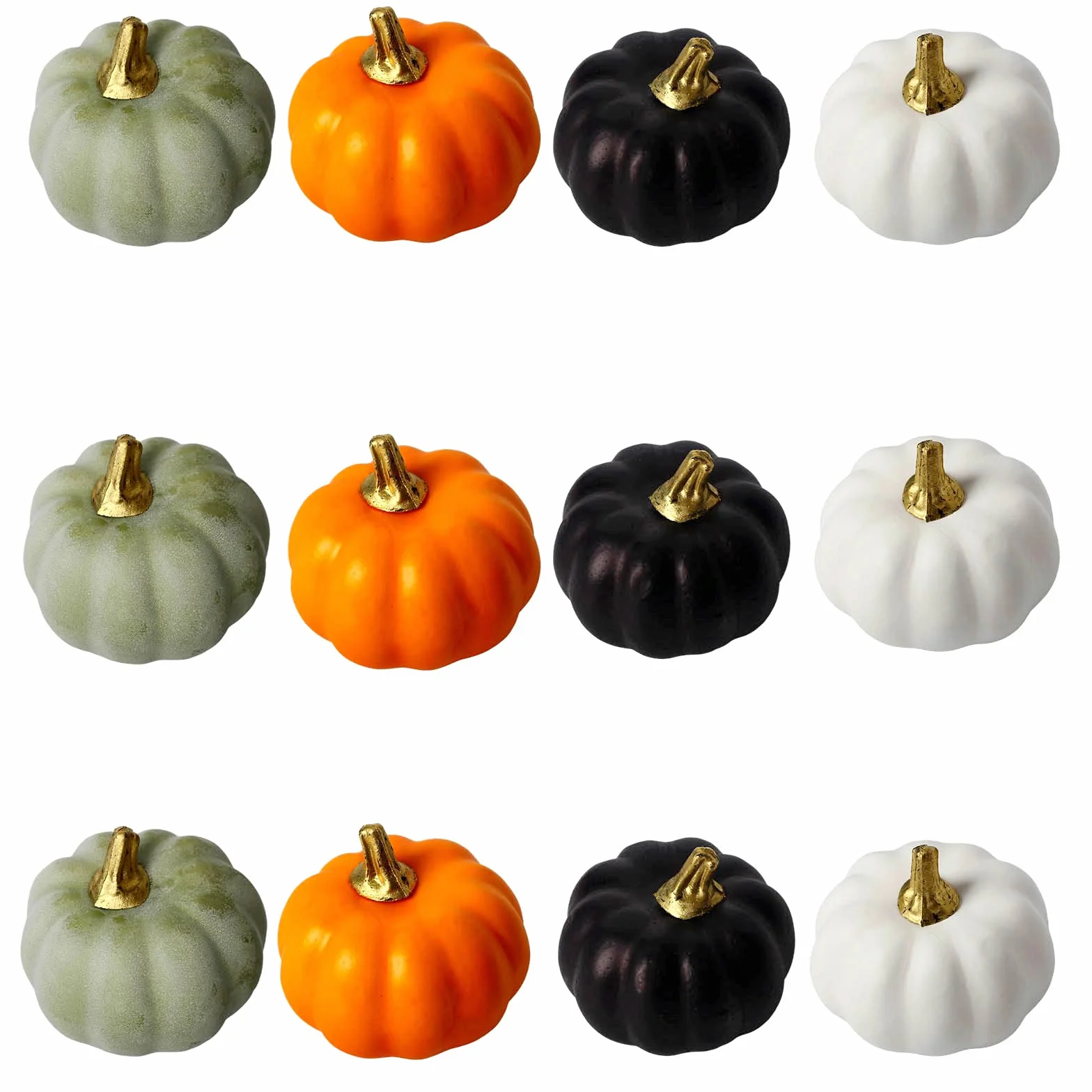 Halloween Automne Citrouille Artificielles Ensemble Decoration Intérieur Exterieur Mini Citrouilles Table Thanksgiving Noël