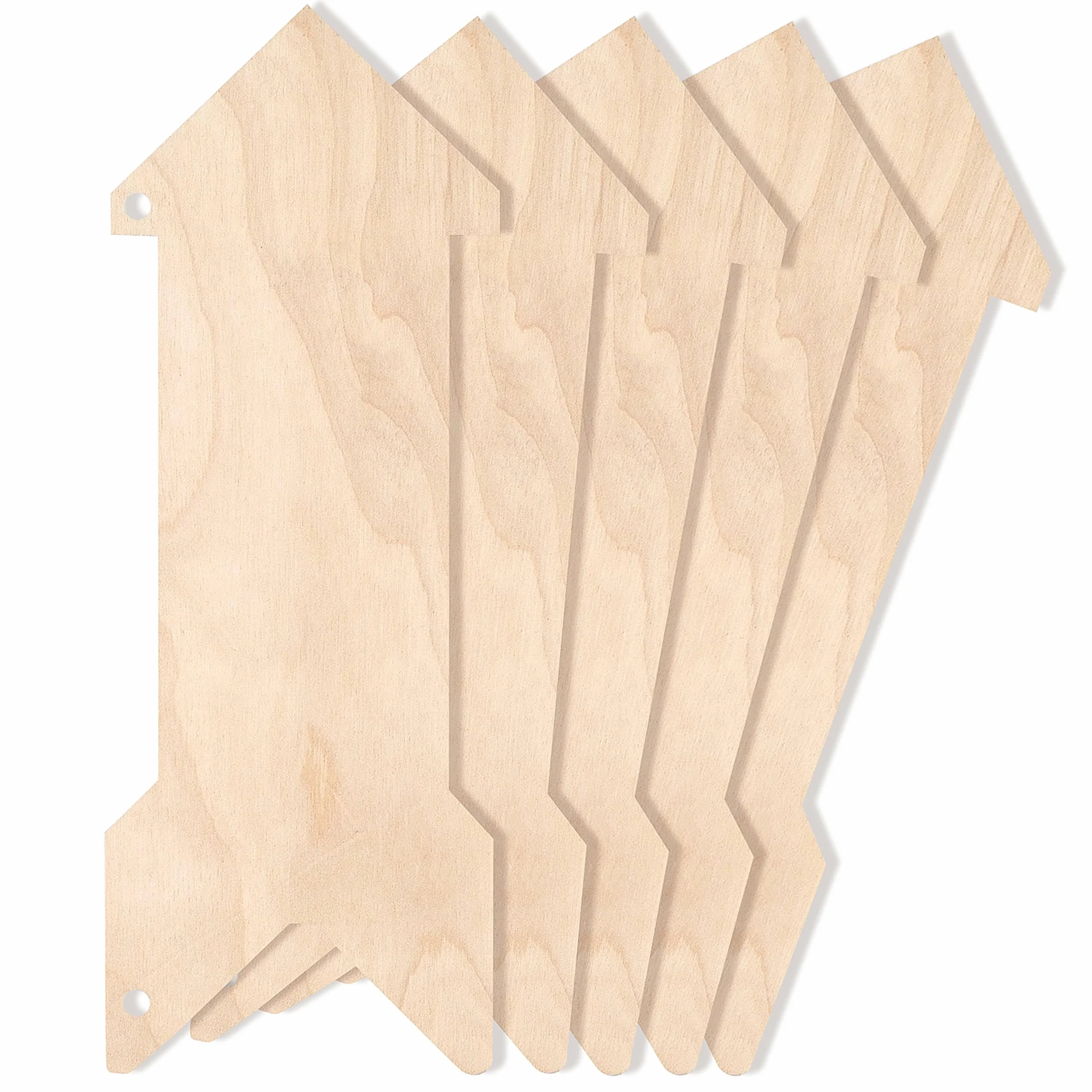Creative Deco Pendentif en Forme de Flèches 30x11cm Découpes en Bois Contreplaqués Non Peints à Accrocher