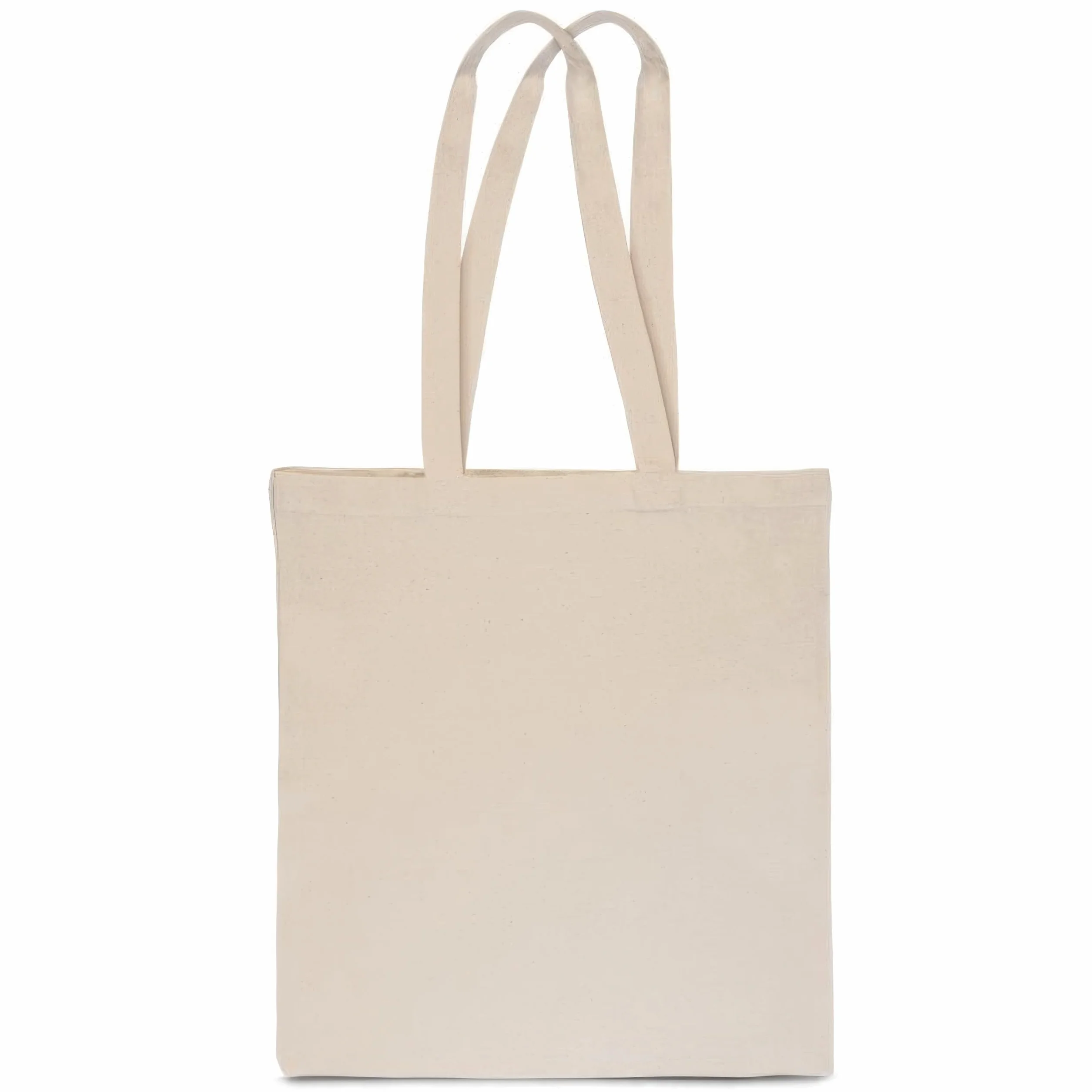 Sac en coton à peindre non imprimé 38 x 42 cm Tote Bag avec deux poignées longues Sacs de courses