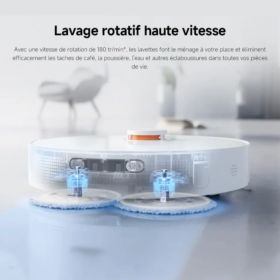 XIAOMI Robot Vacuum X20+ Station Tout-en-Un 6000 Pa Aspiration Lavage & Séchage Auto