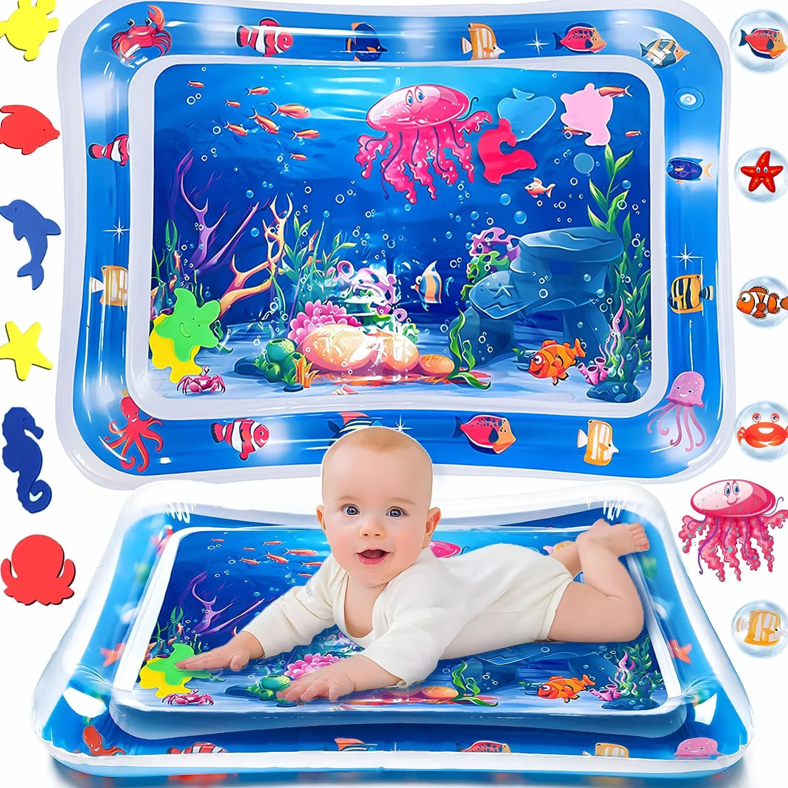 Tapis de Jeu Aquatique Gonflable Sans BPA pour Bébés 0-3 ans