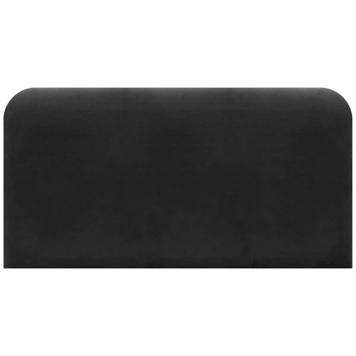 DHOME Tête de Lit Lisse et Courbée Rembourrée en Velours Hauteur 70 cm pour Mur Têtes de Lit Acoustiques et Absorbantes pour Chambre (Noir, 160cm)