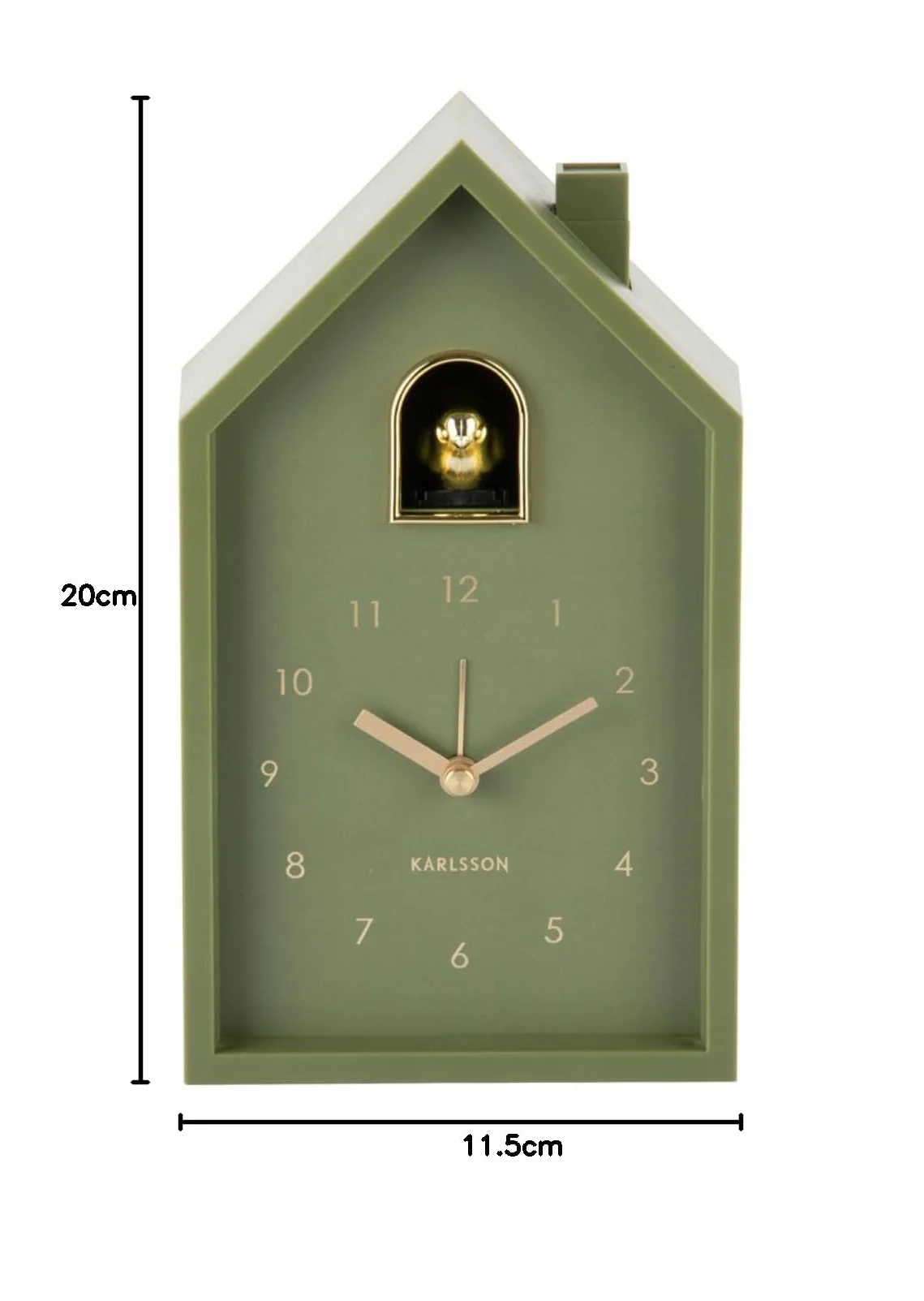 Karlsson KA6077GR Horloge murale coucou Vert