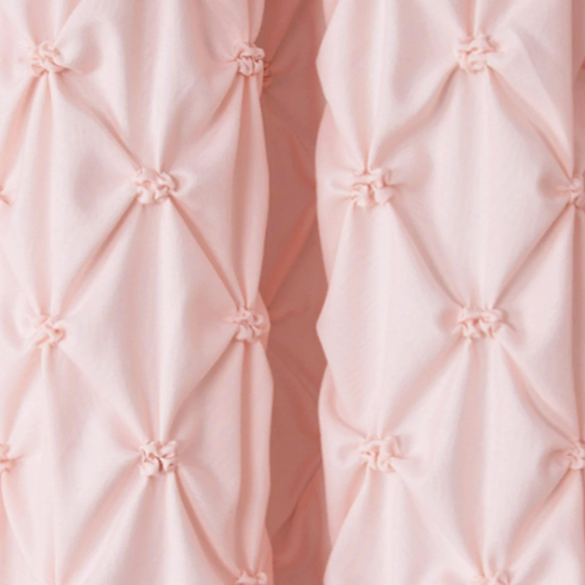 Lush Decor Bayview Curtains Lot de Rideaux Semi-Transparents texturés à Nervures pour Salon, Salle à Manger, Chambre à Coucher (Paire), 213,4 x 132,1 cm, Rose poudré