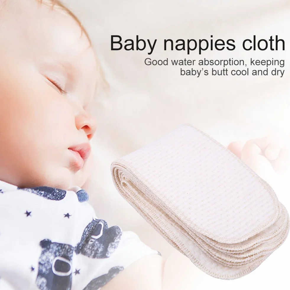 Insert de couche en tissu 10 pièces doublures en coton respirant couches réutilisables pour bébés