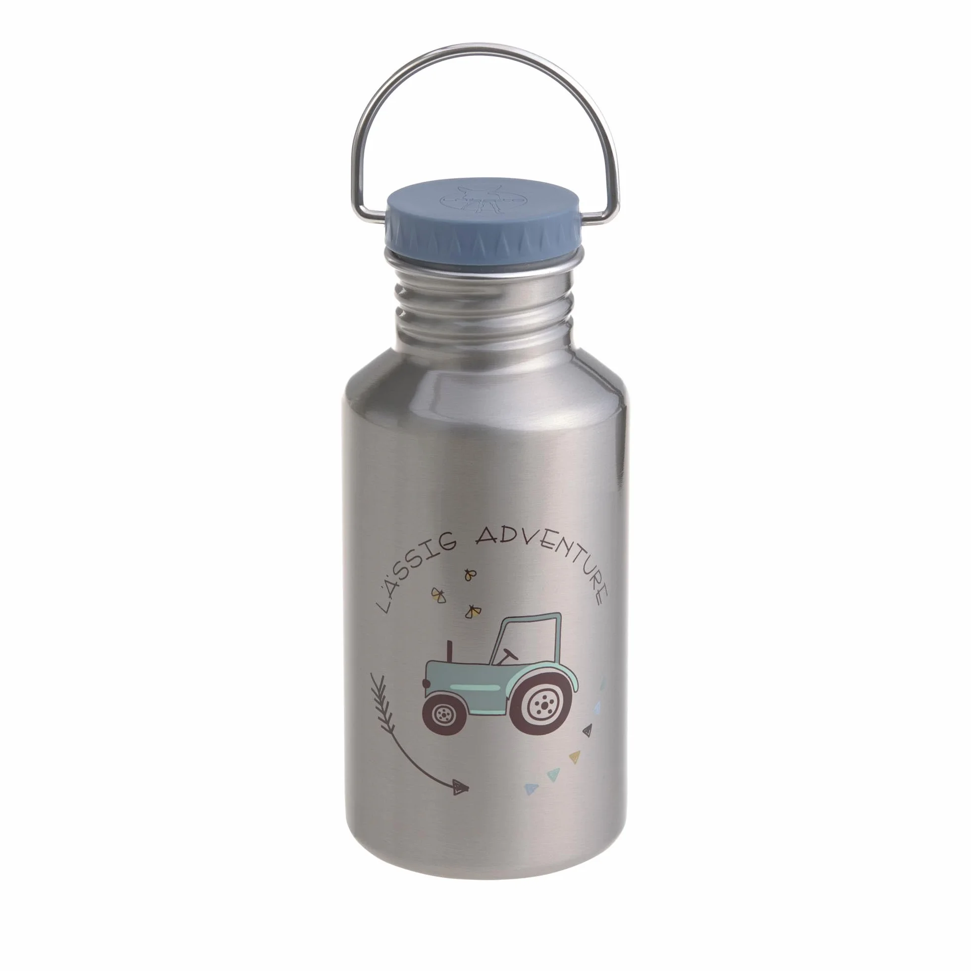 LÄSSIG Gourde en acier inoxydable pour enfants avec Sport Cup supplémentaire Anti-fuite