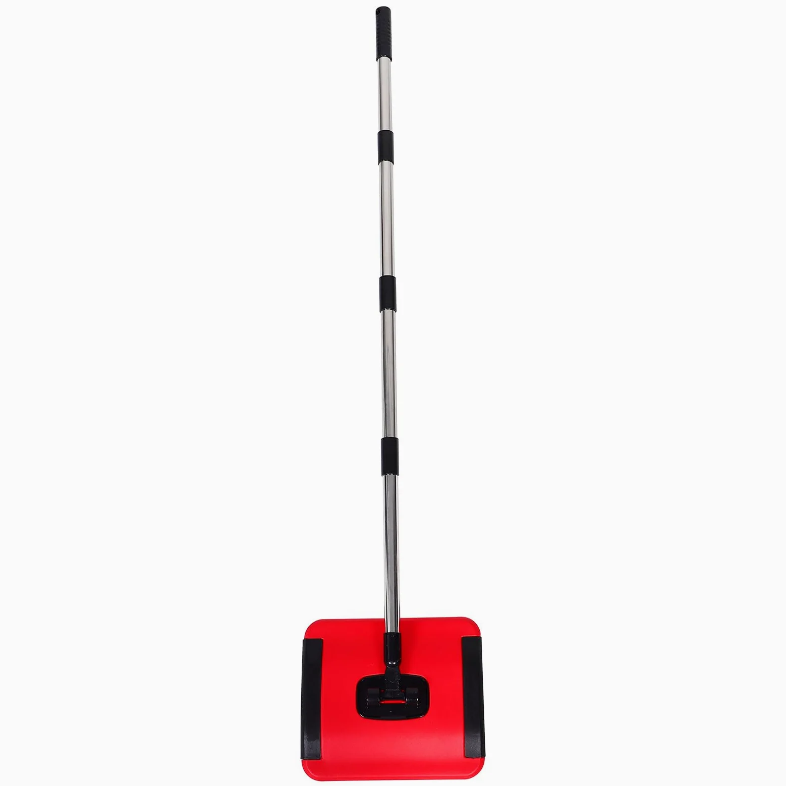 NUOBESTY Balai Aspirateur Manuel Rouge, Aspirateur Domestique à Poussée, à Poussière et Débris pour Tapis et Sols Durs, Nettoyage Silencieux et Puissant, Outil Polyvalent pour Maison