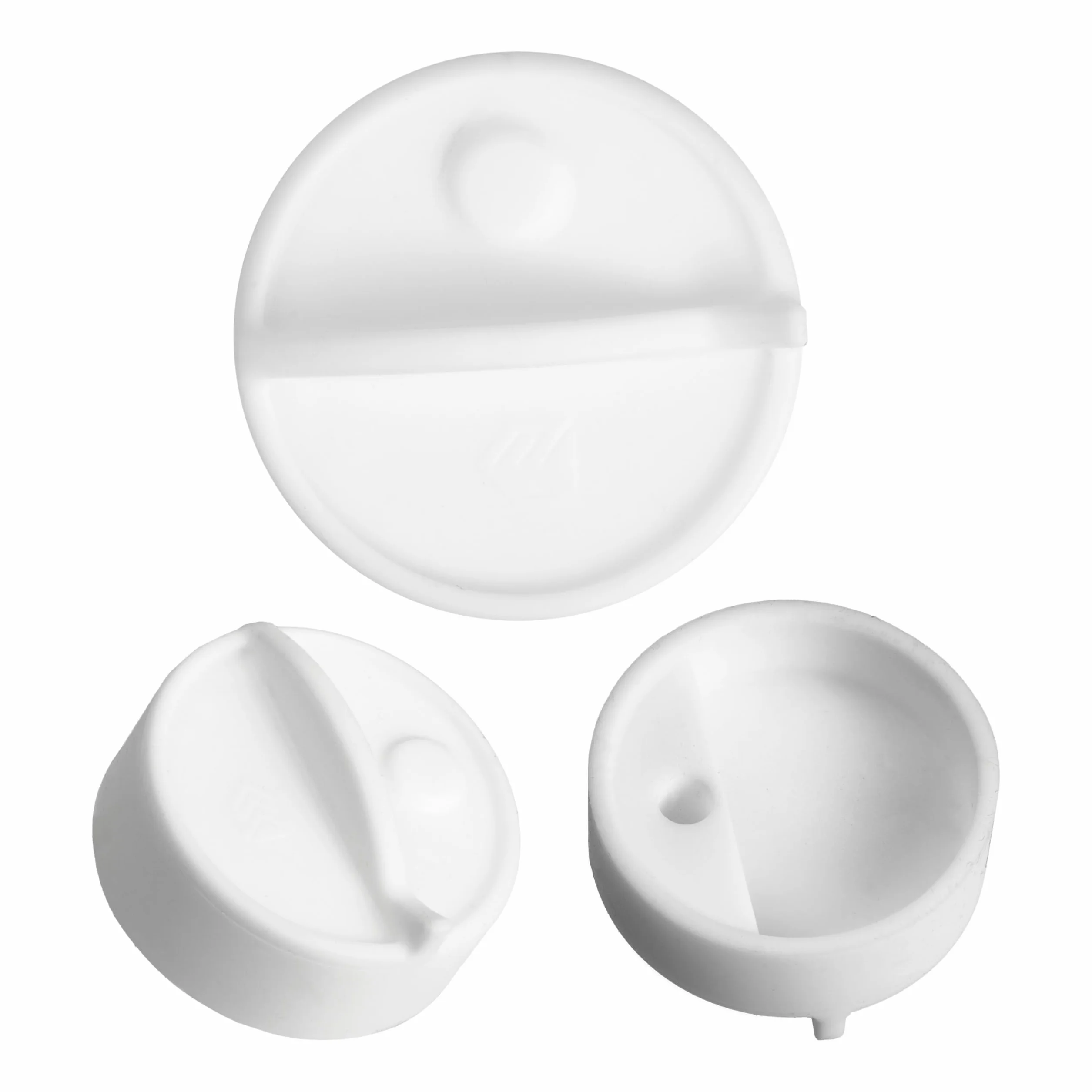Cache-prise silicone blanc 2 pièces type E France protection éclaboussures poussière