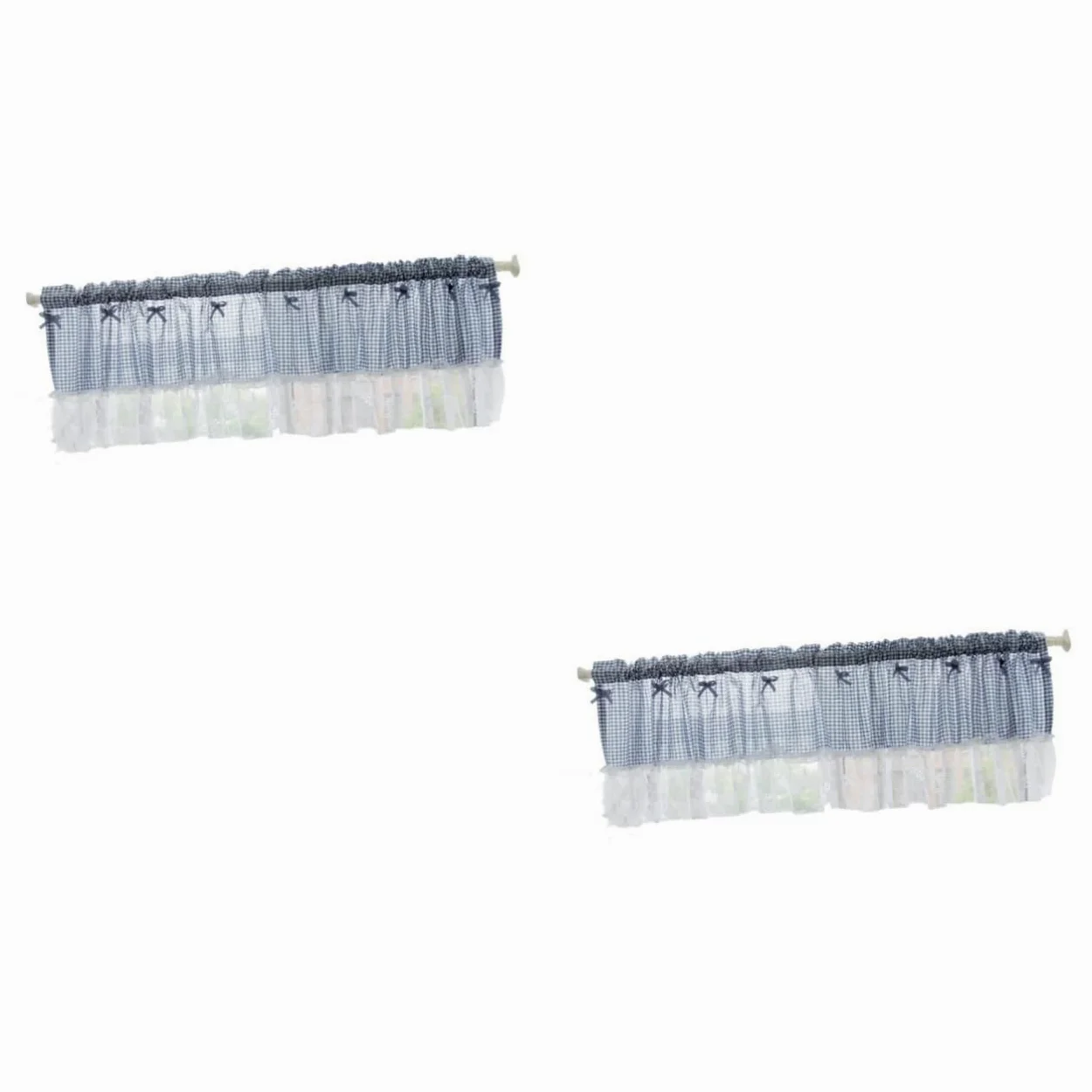 ABOOFAN Lot de 2 Rideaux de Café en Dentelle Courts pour Fenêtre de Cuisine Confortables Et Romantiques pour La Maison Le Bureau Lhôtel