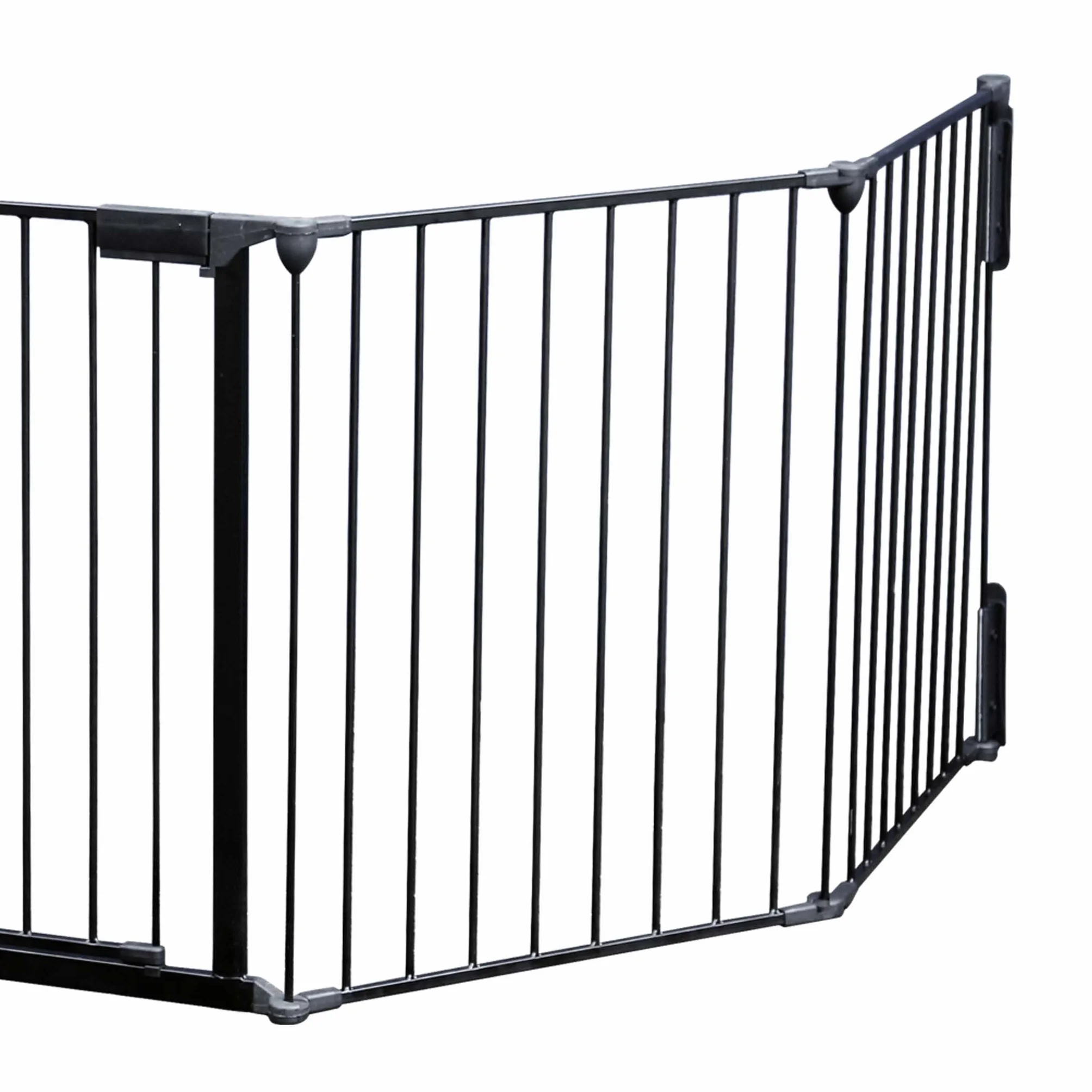 Wiltec Barrière de Protection Cheminée XL 3100x650x750 mm Noir Acier Grille Pare-feu Sécurité Enfant