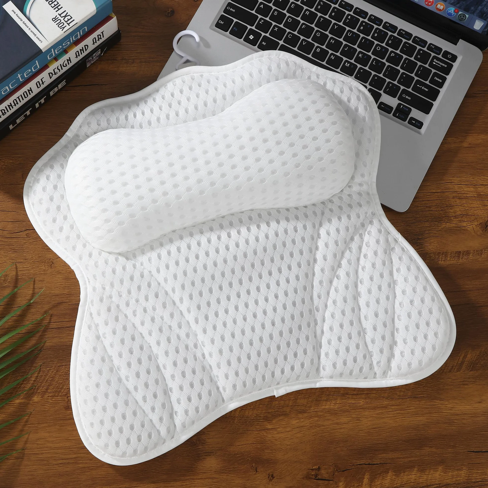 Coussin Baignoire Adulte 4D Air Mesh 6 Ventouses Antidérapantes
