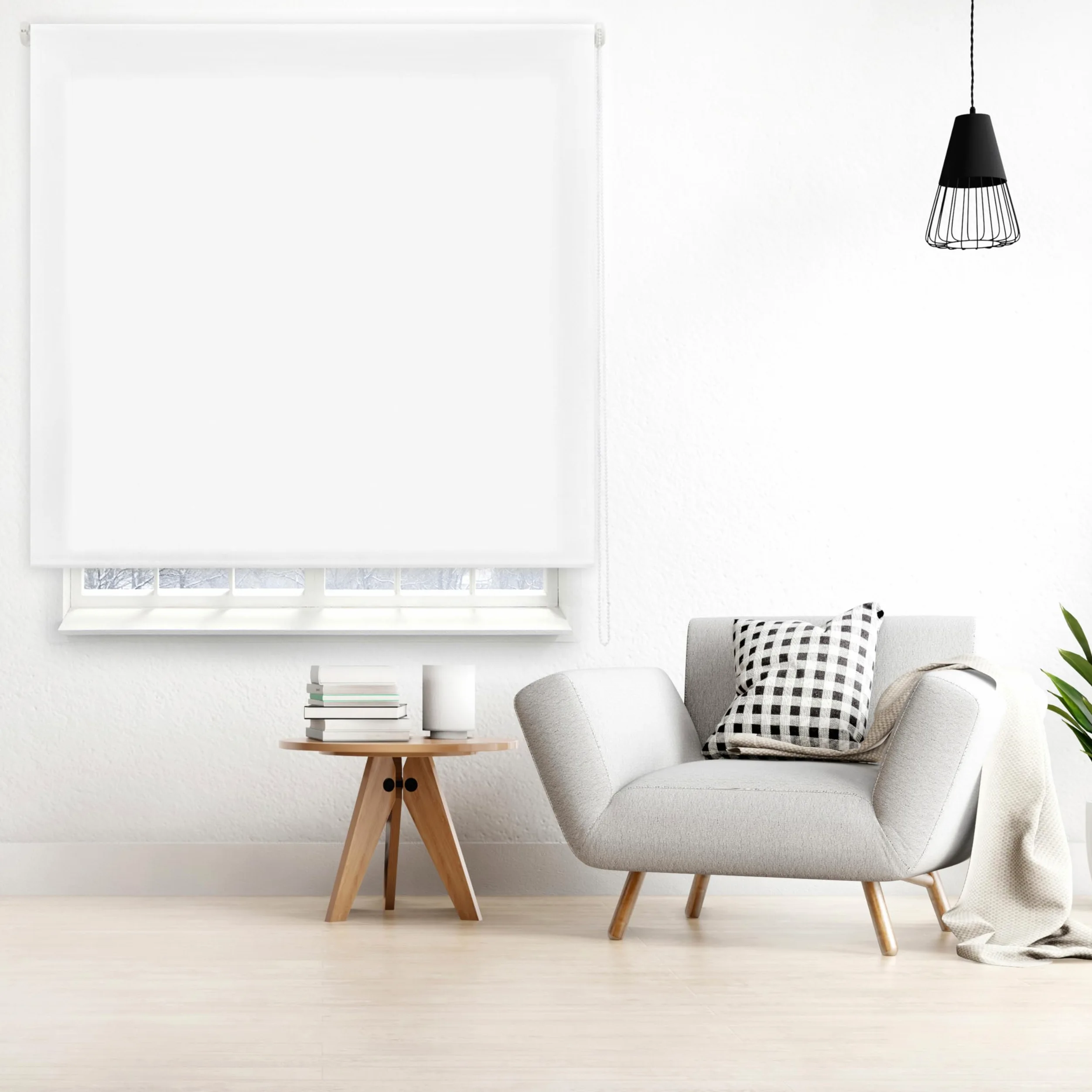 Blindecor Store Enrouleur translucide sur Mesure Store Enrouleur sur Mesure Blanc cassé 125 x 250 cm Dimensions du Tissu 122 x 245 cm