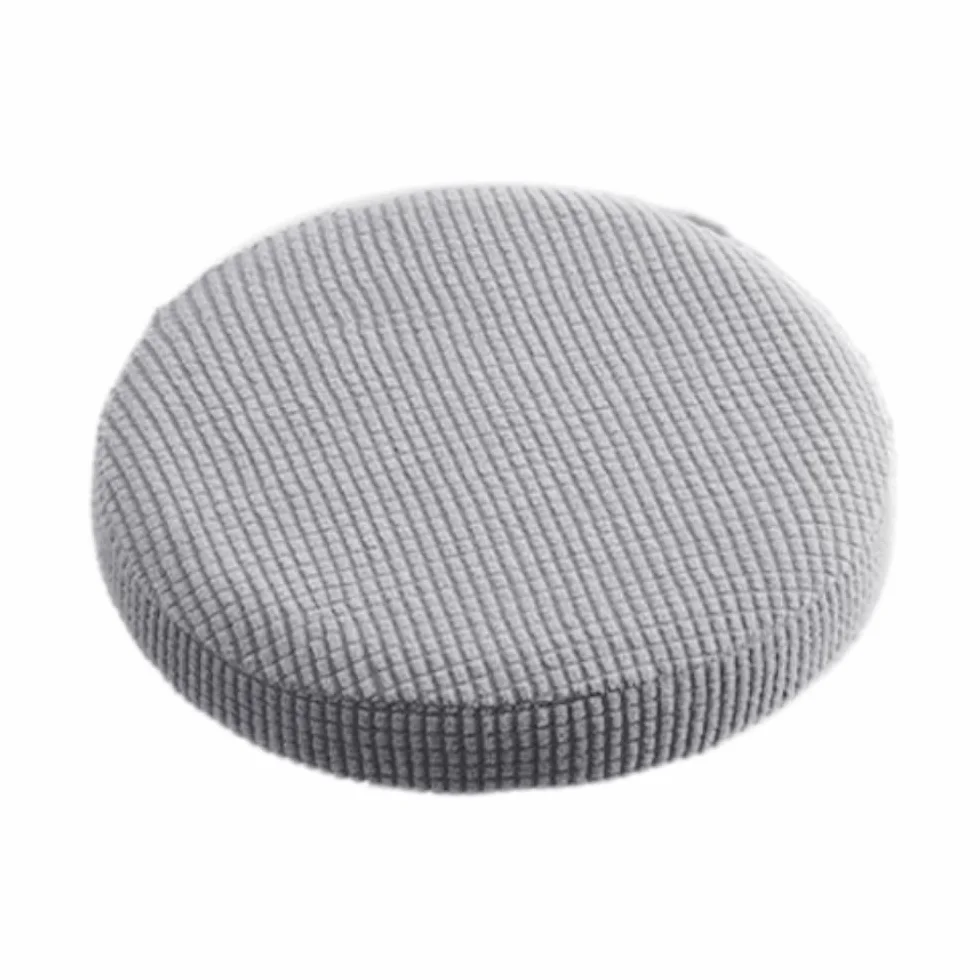 Lot de 2 housses de tabouret rondes élastiques lavables pour tabouret pivotant 30-40 cm Gris