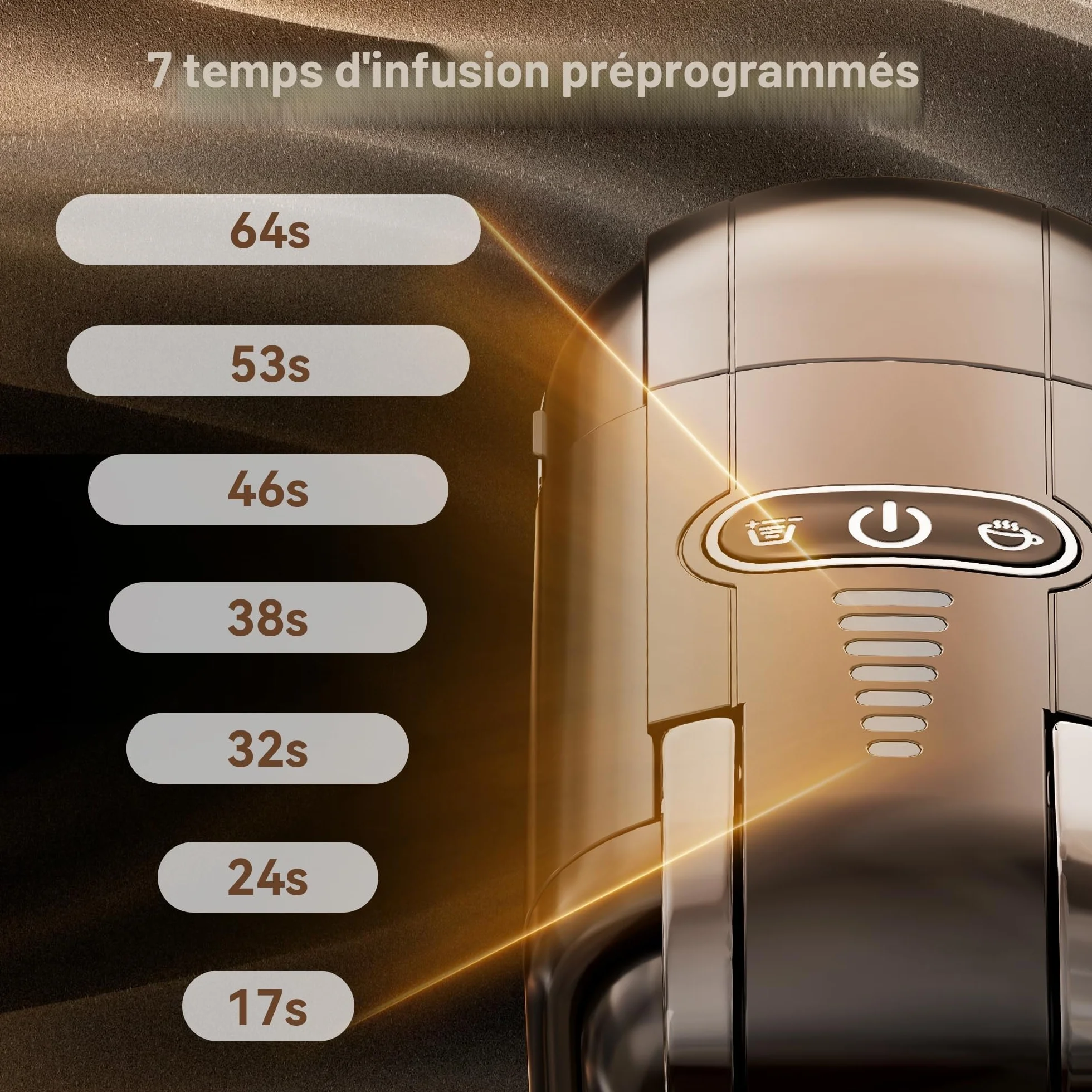 HIBREW H2B Machine à café pour expresso, boissons chaudes et froides, infusion froide, or chaud, 5 en 1, multi-capsules, poudre, moulue