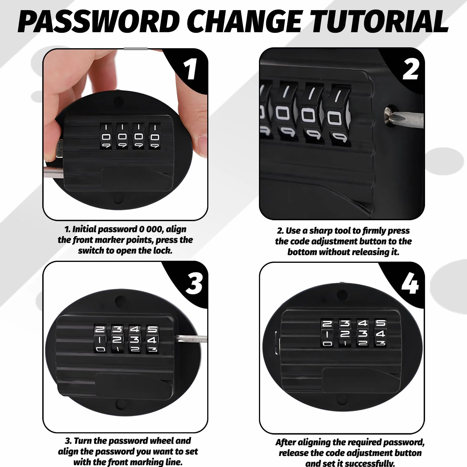 Serrure de Porte de Réfrigérateur pour Sécurité Enfant avec Code à 4 Chiffres, Cadenas Frigo Noir
