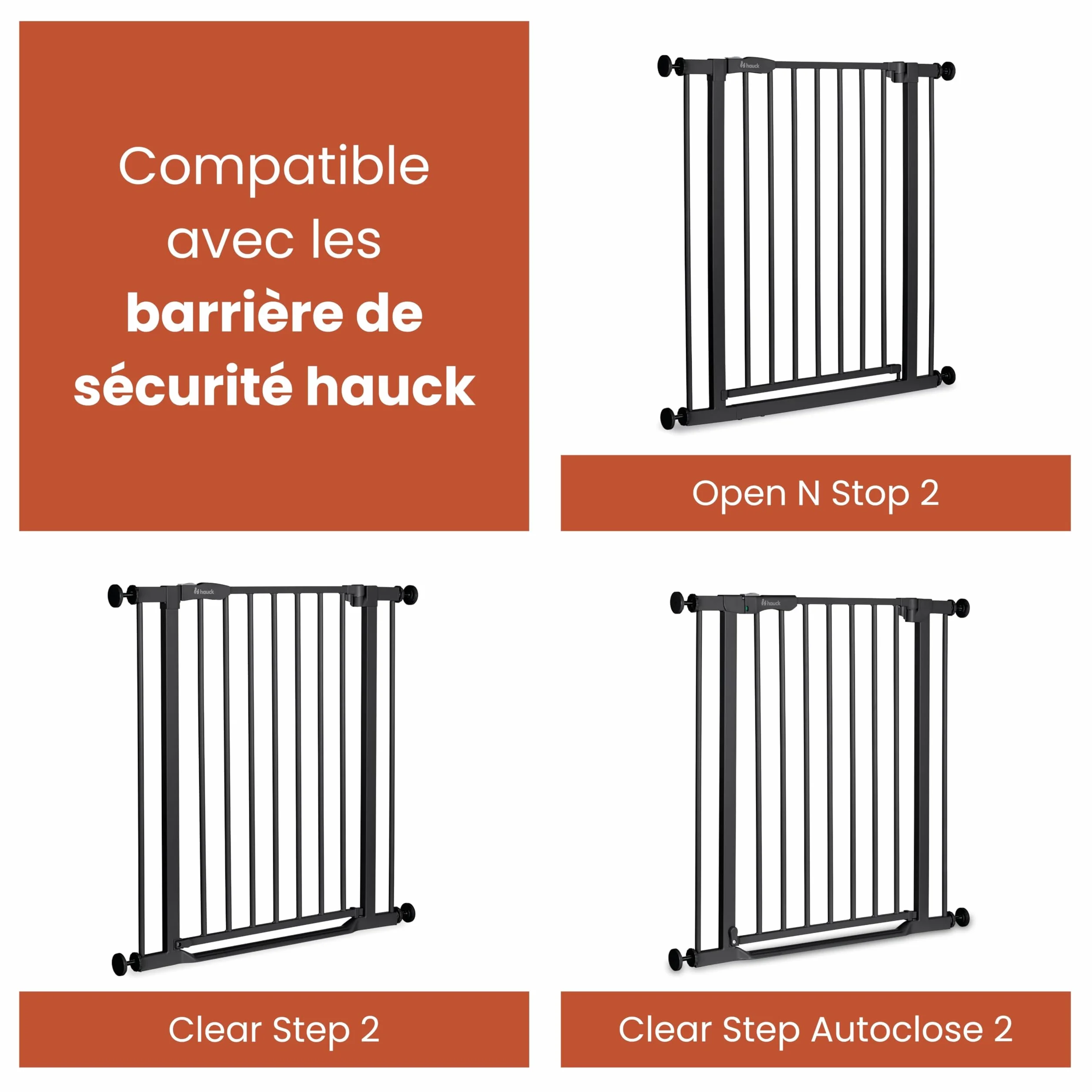 Hauck Extension 21 cm Barrière de Sécurité Enfant Métal Noir