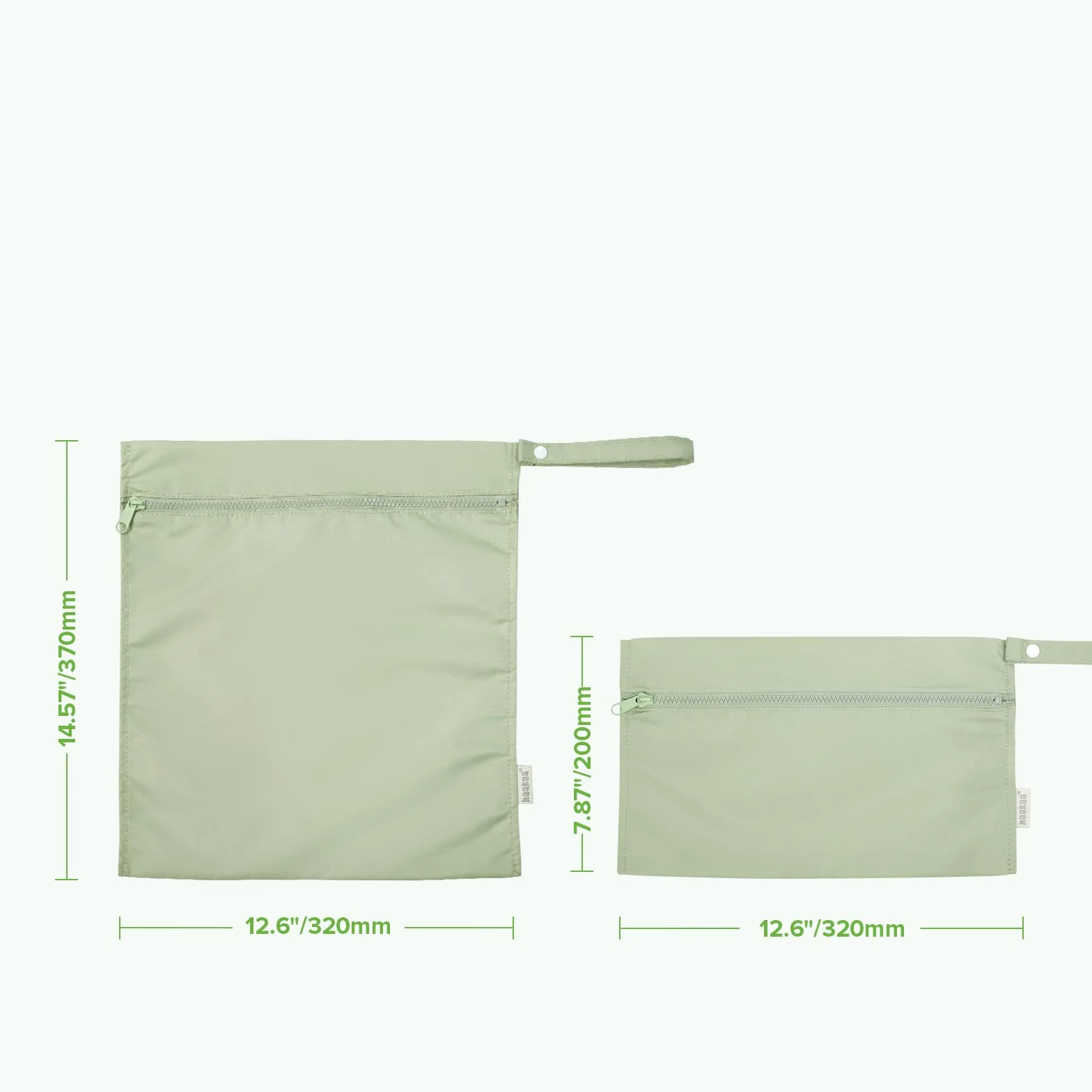 Haakaa Lot de 2 Sacs Imperméables pour Bébé, Sacs Humides/Secs pour Sac à Couches, Voyage