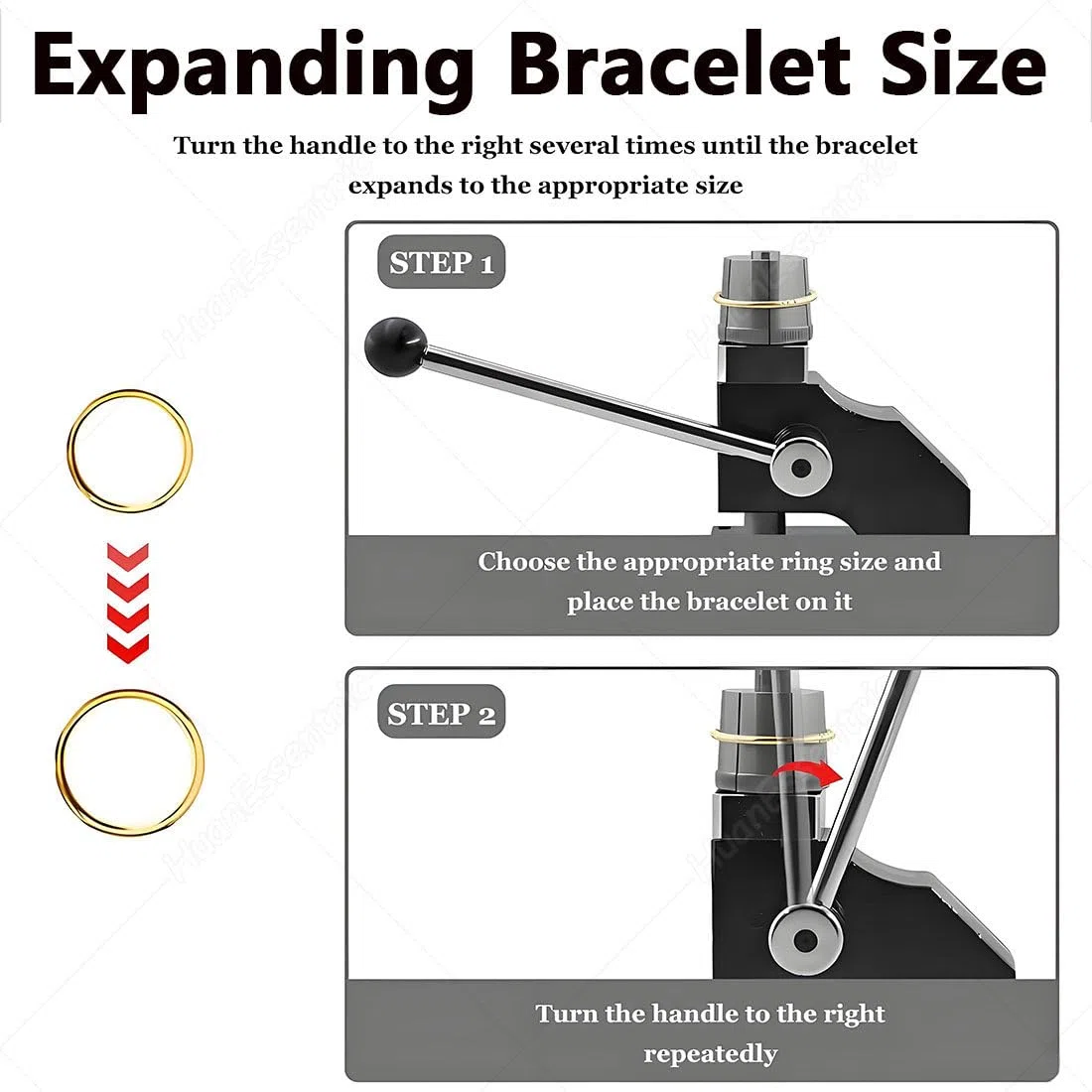 Écarteur de bracelet pour taille de bague, outil d'élargissement de bijoux – Équipement professionnel réglable de réparation de bijoux