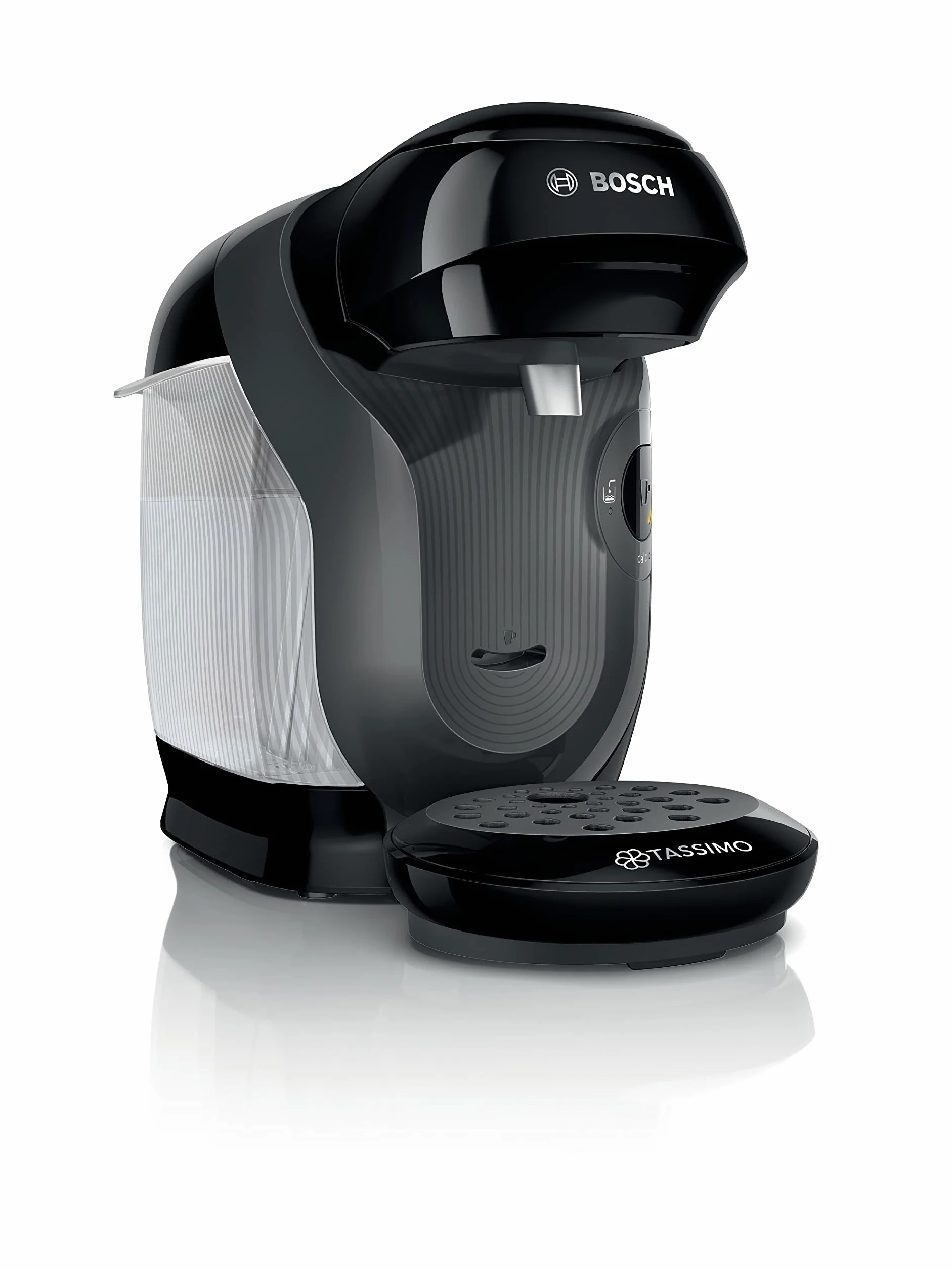 Bosh Machine à Café Tassimo Style, TAS1102, plus de 40 boissons chaudes, OneTouch, cafetière à dosettes, format compact, Intellibrew, noir