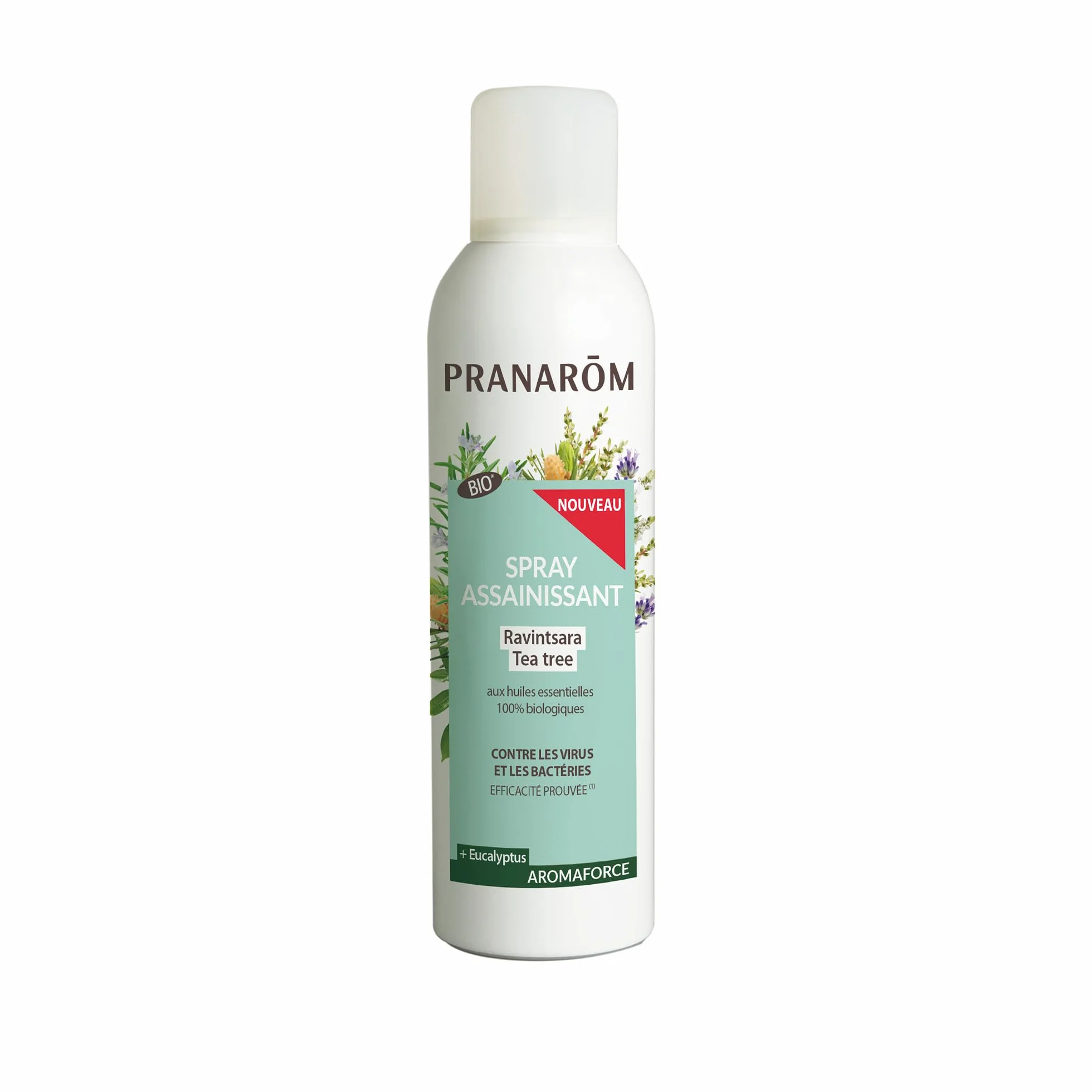 Aromaforce Spray Assainissant Huiles Essentielles Bio Ravintsara Tea Tree Purifie L'Air 150 ml