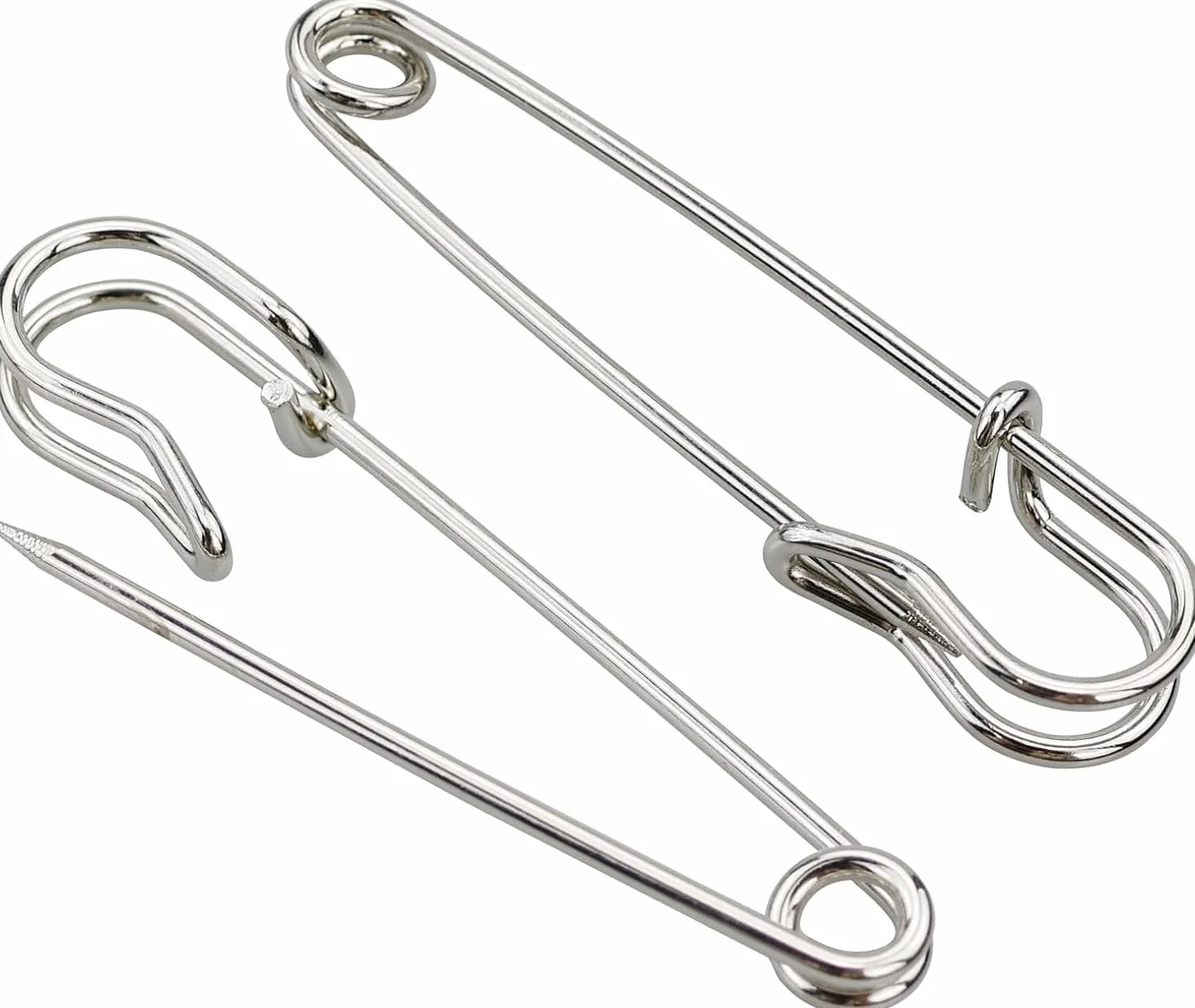 Épingles à nourrice pour kilt 50 mm acier inoxydable lot de 20