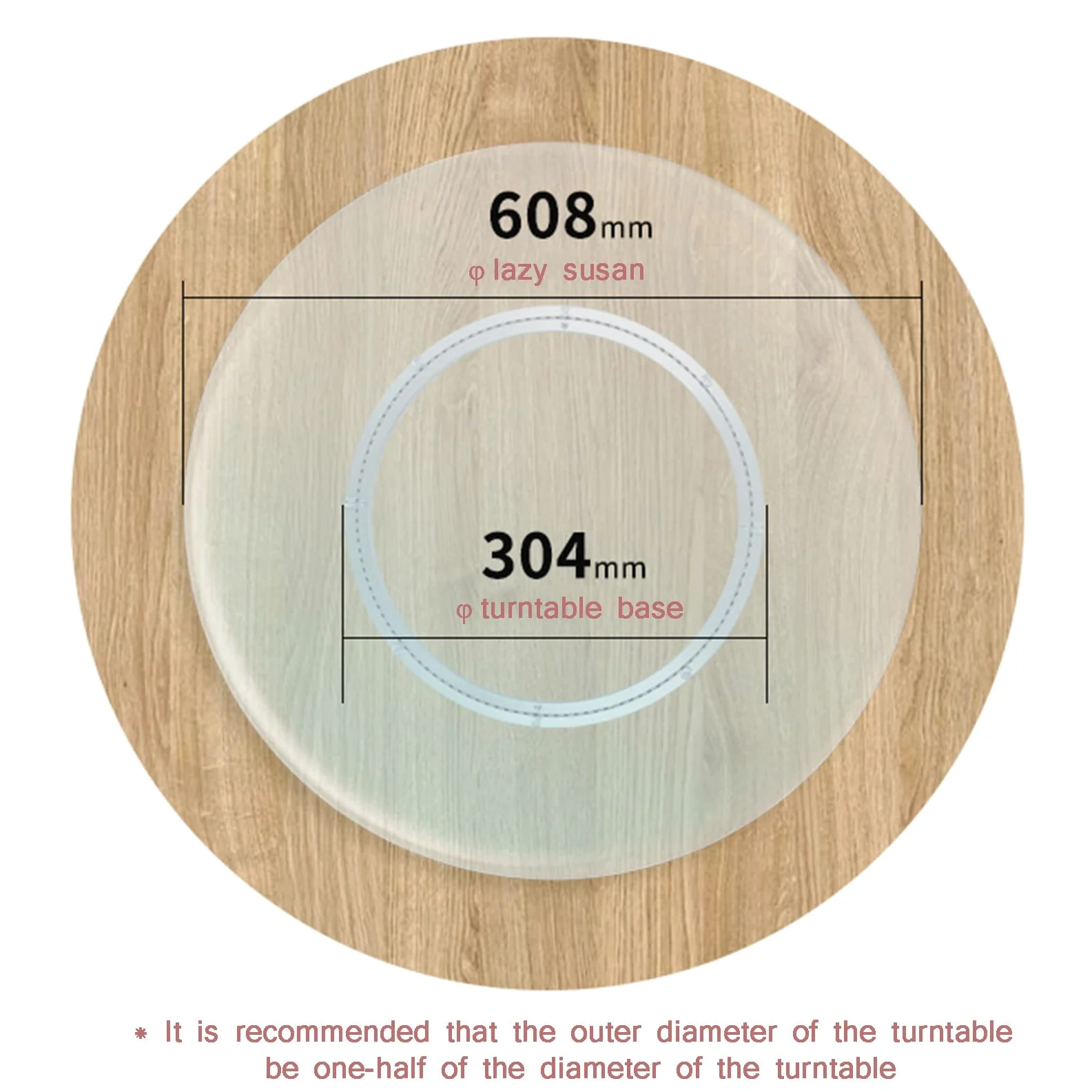 Plateau tournant Lazy Susan robuste, base pivotante en aluminium de 45,7 cm pour cuisine, garde-manger, armoire, épices, maquillage, support TV – Matériel rotatif à roulement à billes lisse