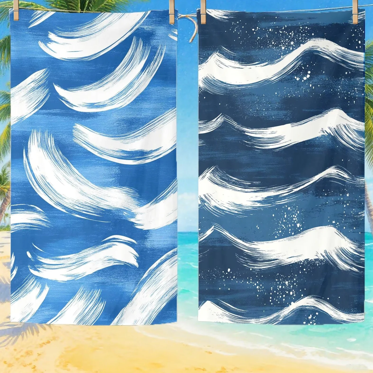 Serviette de Plage XXL 100x200 cm,Moderne Serviette Plage Microfibre avec Séchage Rapide, Anti-Sable, Absorbante Fonction Design pour Vacances Piscine Pique-Nique Voyages Yoga, Cadeau Femme Q-414