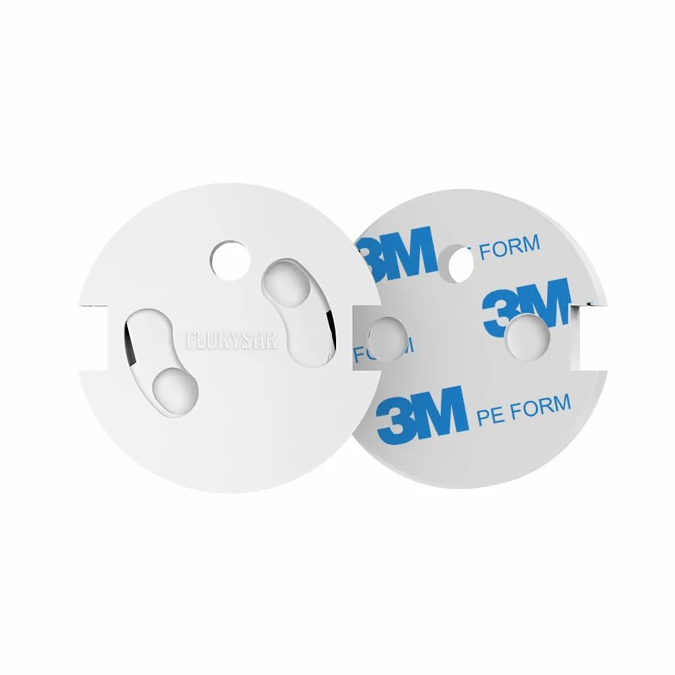 Cache Prise Bébé Française x10 BLANC - Système Automatique Sans Clef Adhésif 3M Protection Enfant