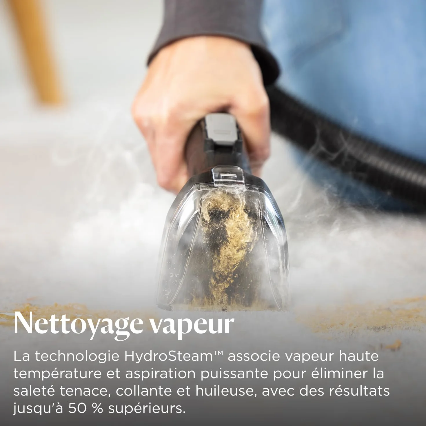 BISSELL SpotClean HydroSteam Shampouineuse Canapé 1000W Nettoyeur Vapeur HydroSteam Tapis Moquettes Meubles Tissus Voiture 3689N