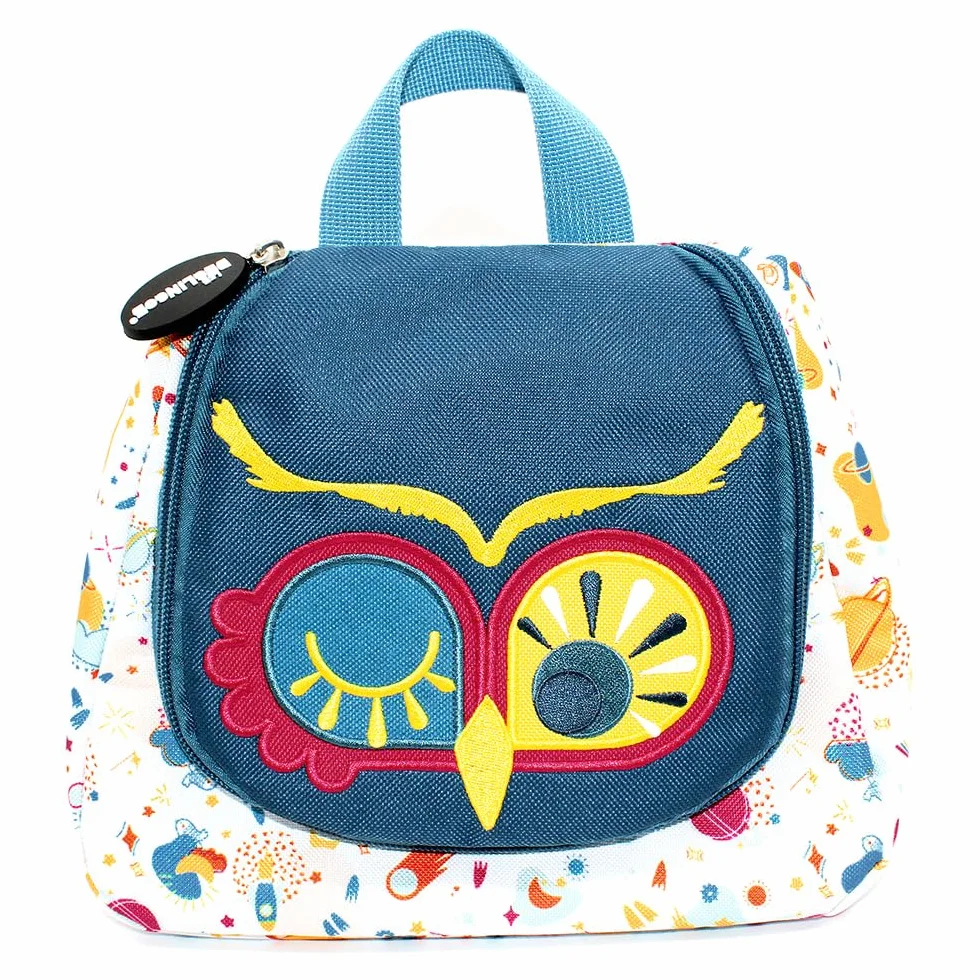 Les DEGLINGOS Trousse de Toilette Astros Le Hibou Bébé Enfant 23cm Violet