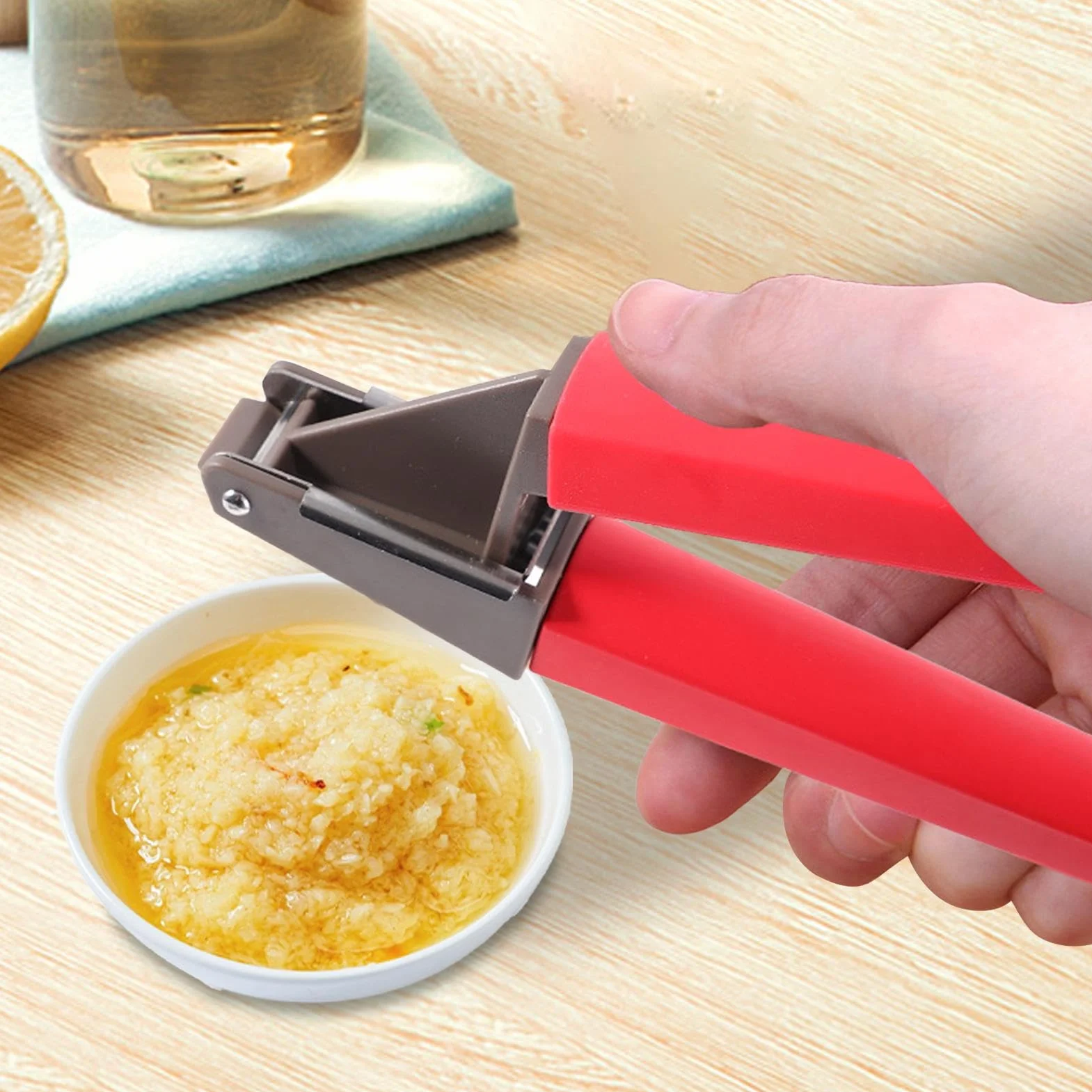 Presse-Ail en Acier Inoxydable Extracteur de Gingembre Outil de Cuisine
